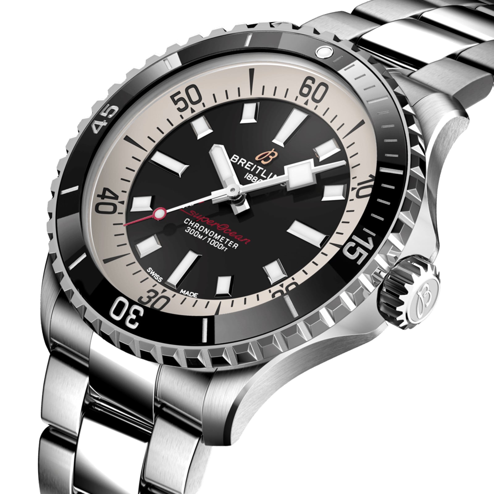 Breitling Superocean Automatic 42mm - Black Dial Stainless Steel Watch - Image 3