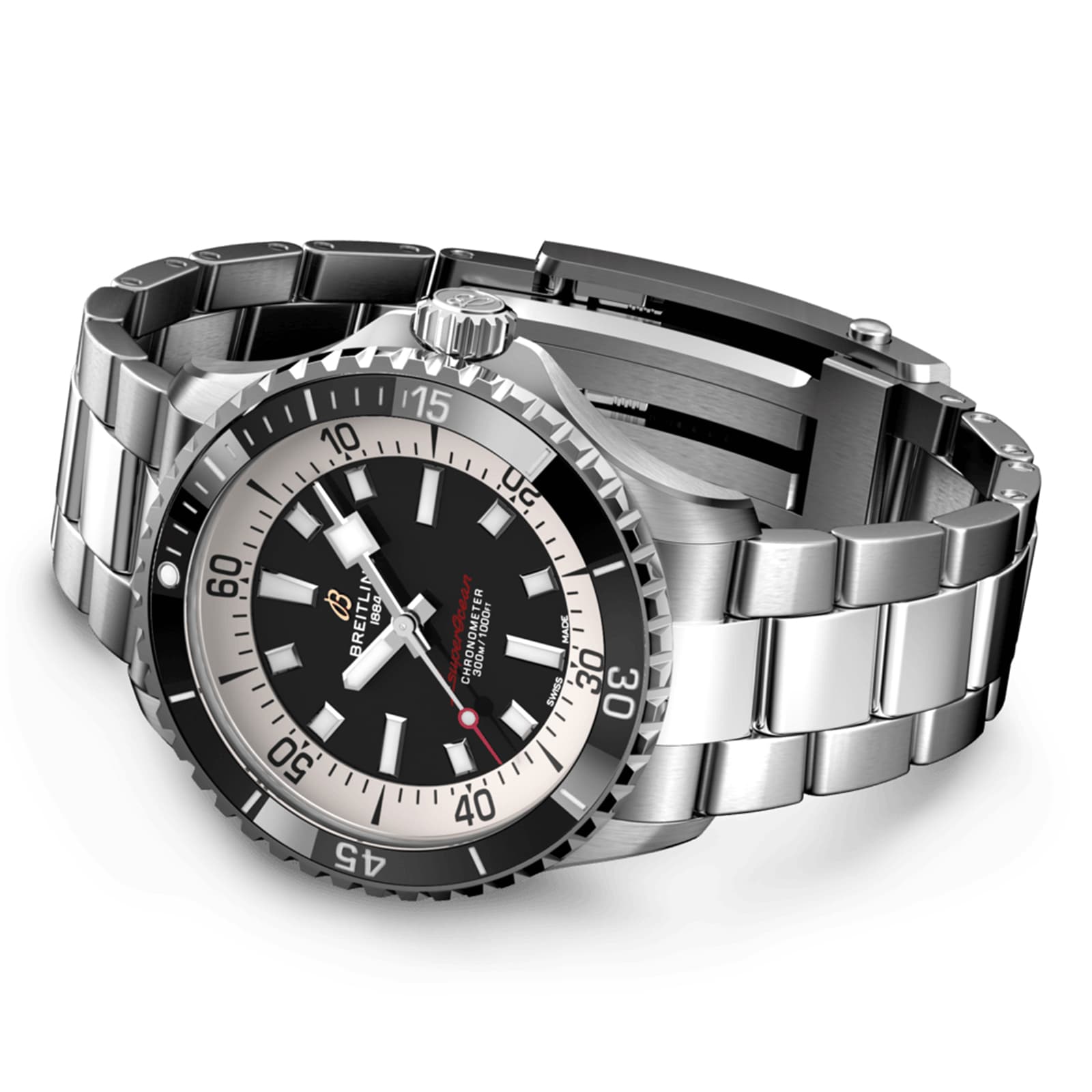 Breitling Superocean Automatic 42mm - Black Dial Stainless Steel Watch - Image 4
