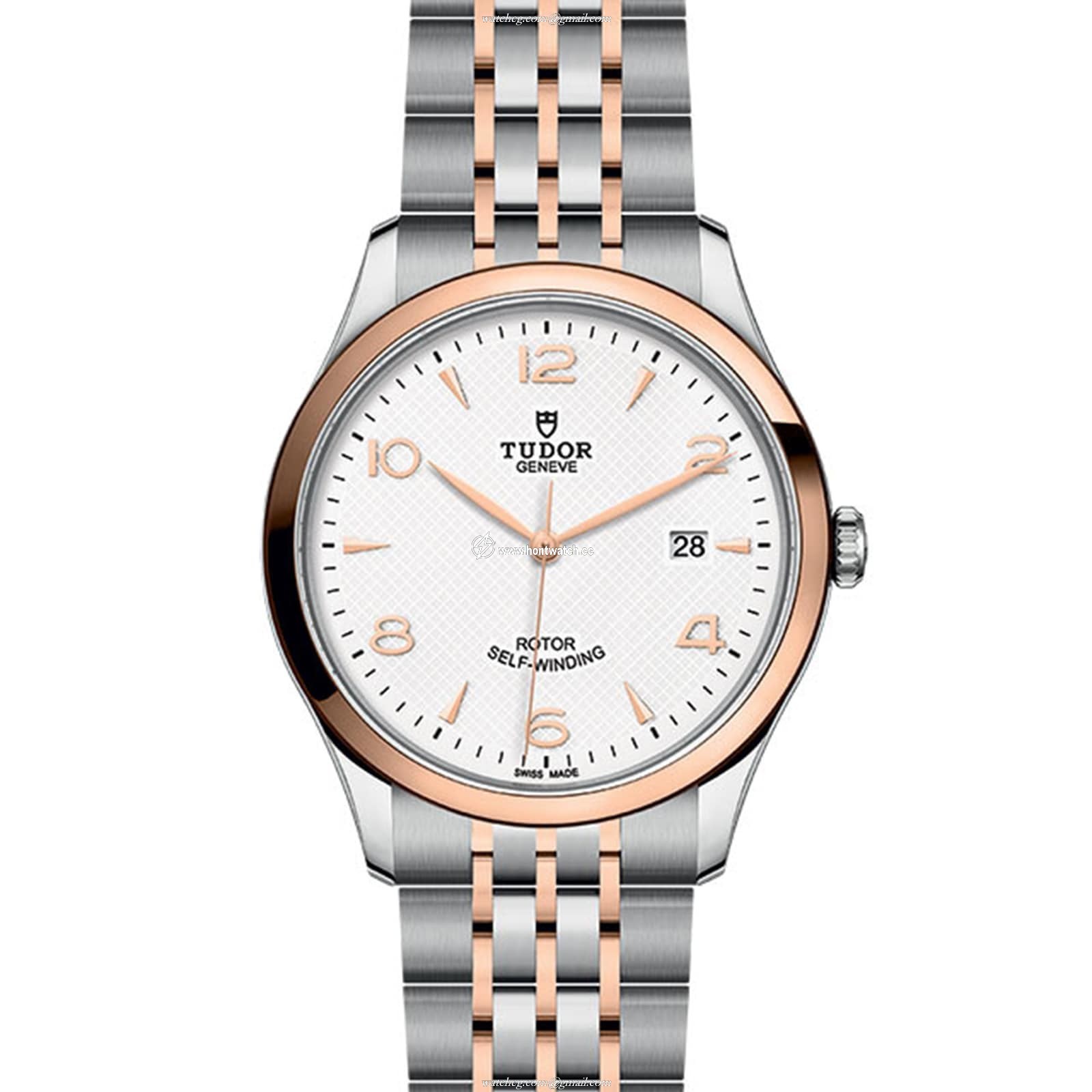 Tudor 1926 M91651-0009 Automatic Watch - 41mm Steel & Rose Gold - White Dial - Image 2