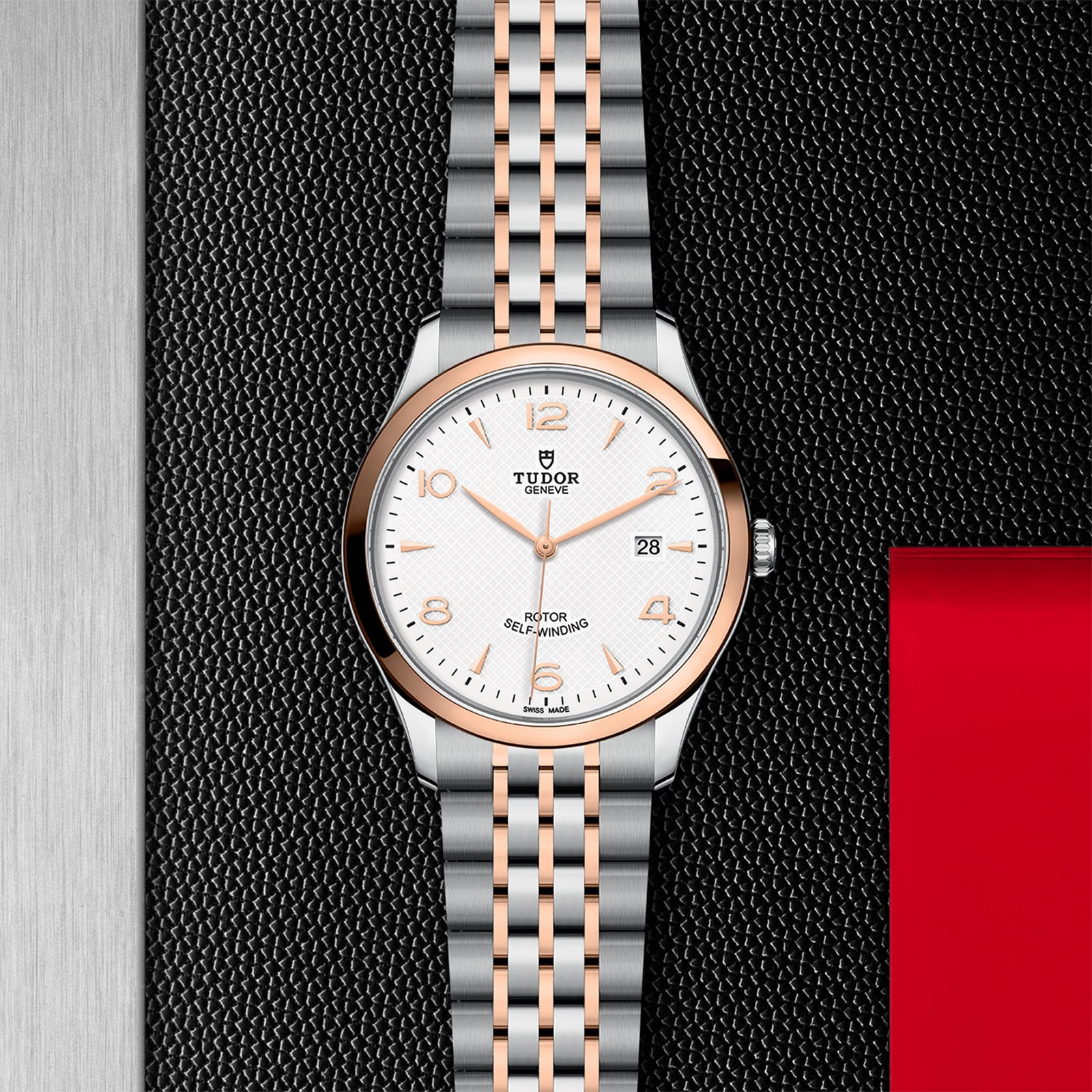 Tudor 1926 M91651-0009 Automatic Watch - 41mm Steel & Rose Gold - White Dial - Image 4