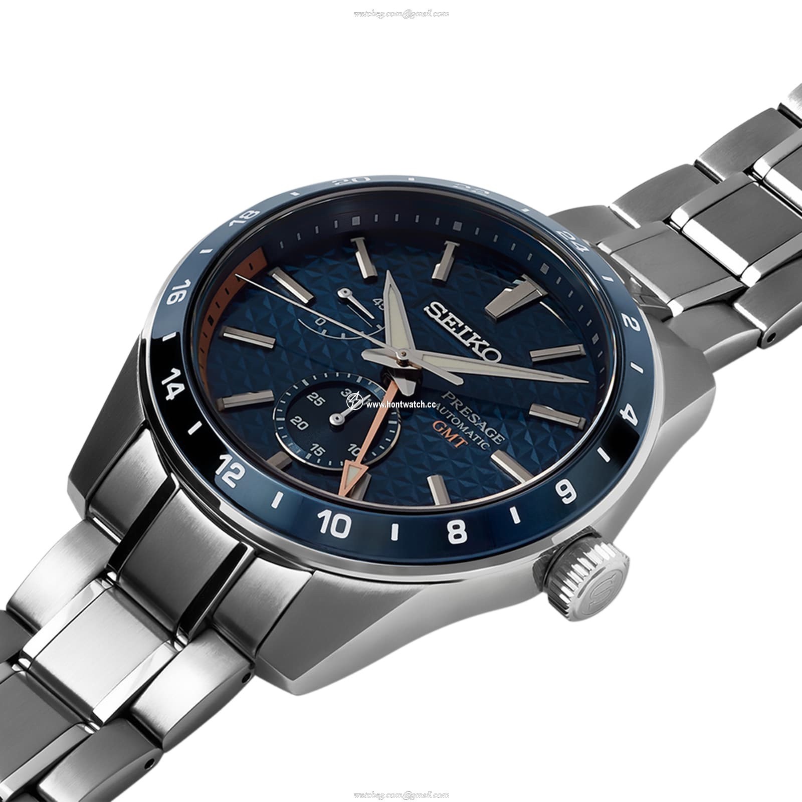 Seiko Presage SPB217J1 Automatic GMT Watch - Blue Dial - Stainless Steel - Image 2