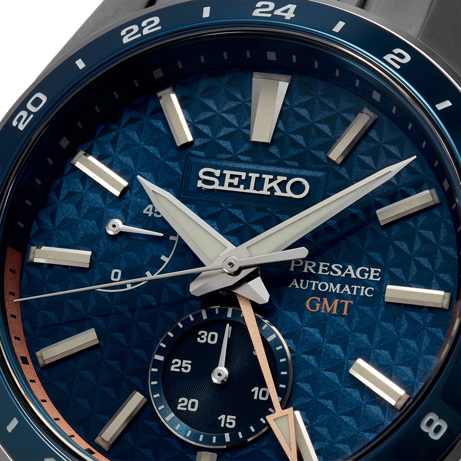 Seiko Presage SPB217J1 Automatic GMT Watch - Blue Dial - Stainless Steel - Image 3