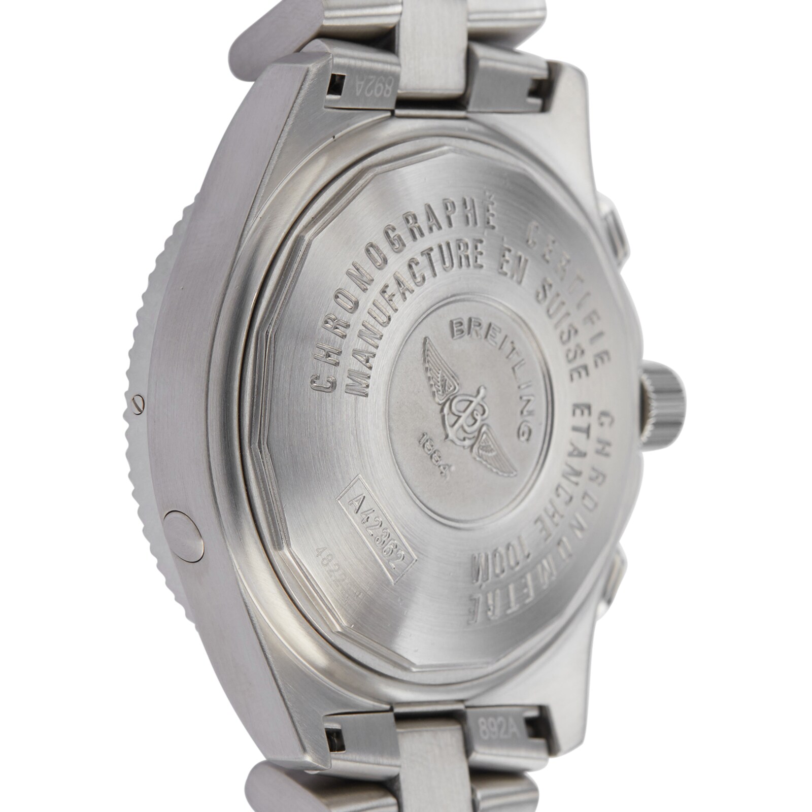 Pre-Owned Breitling B-2 Chronograph 44mm Automatic Silver Dial Watch - Image 4