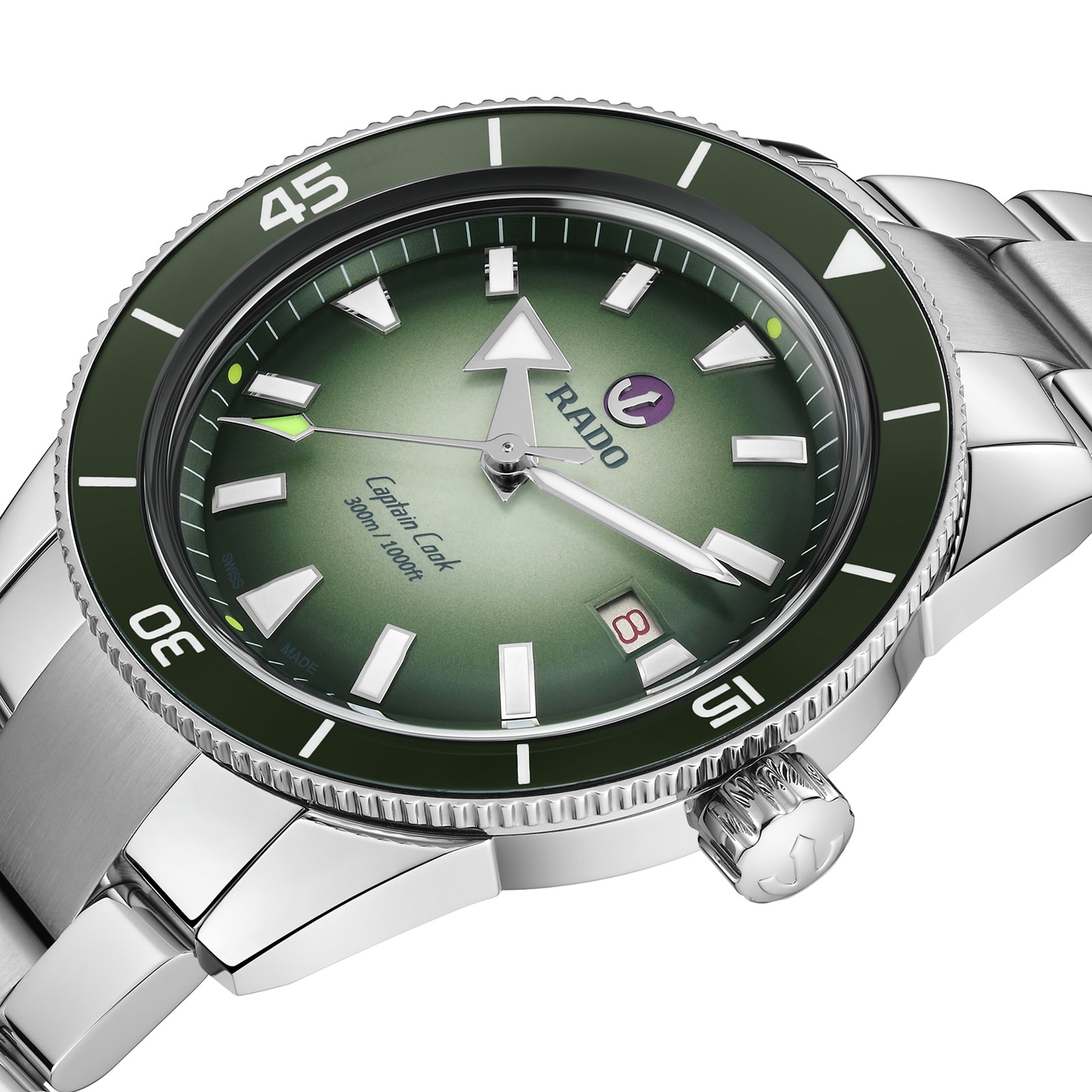 Rado Captain Cook R32149318 | 42mm Green Automatic | 300m Water Resistant - Image 4