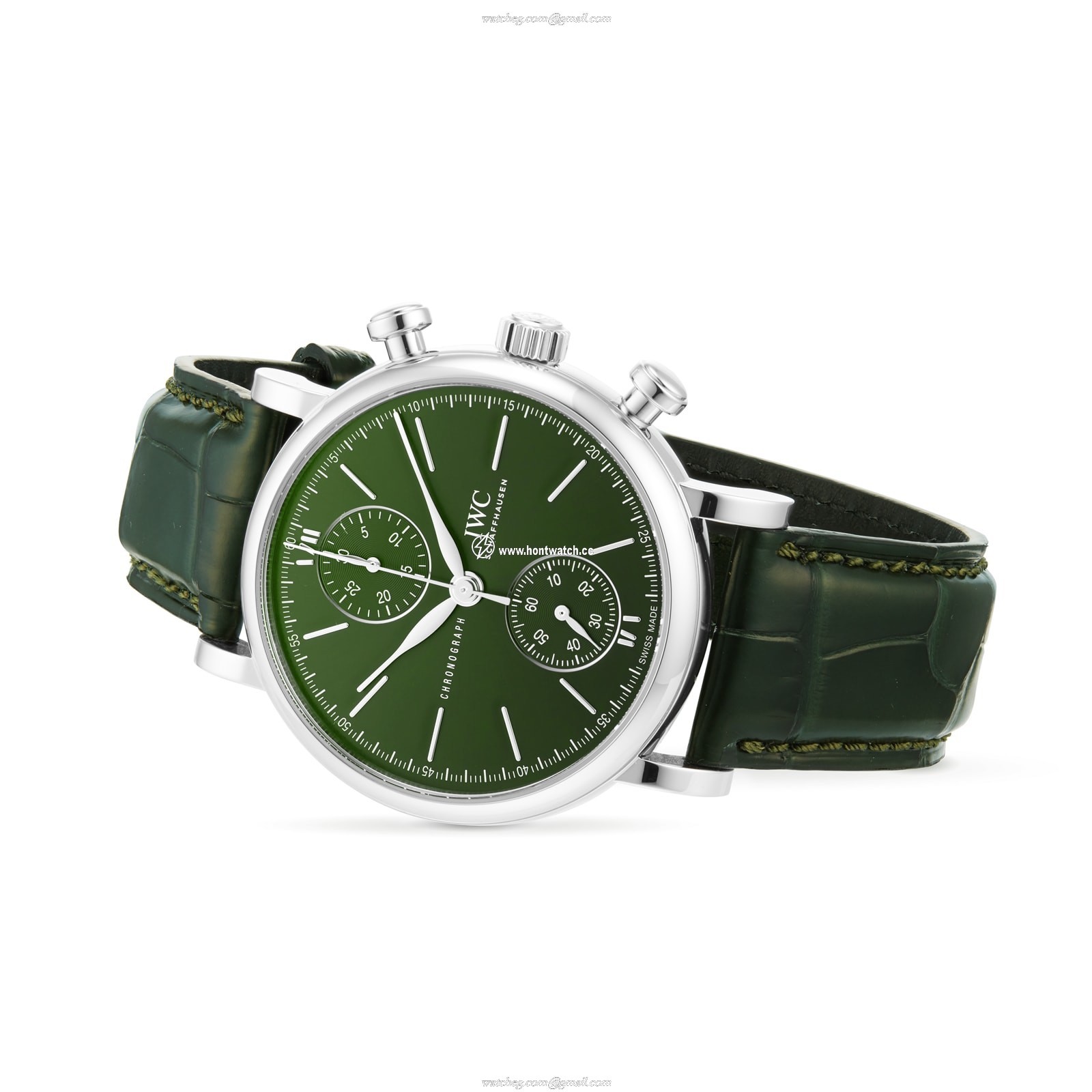 IWC Portofino IW391405 Automatic Chronograph - 39mm Stainless Steel Green Dial - Image 2