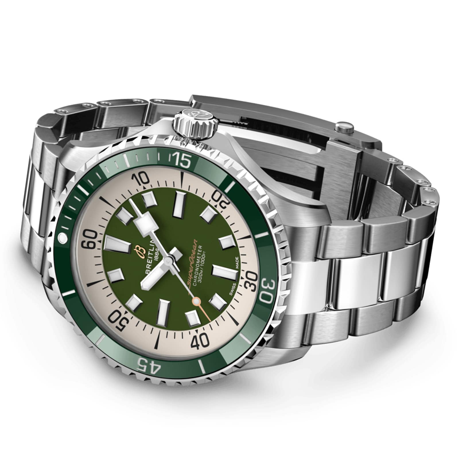 Breitling Superocean Automatic 44mm Green Dial - Stainless Steel Watch - Image 4