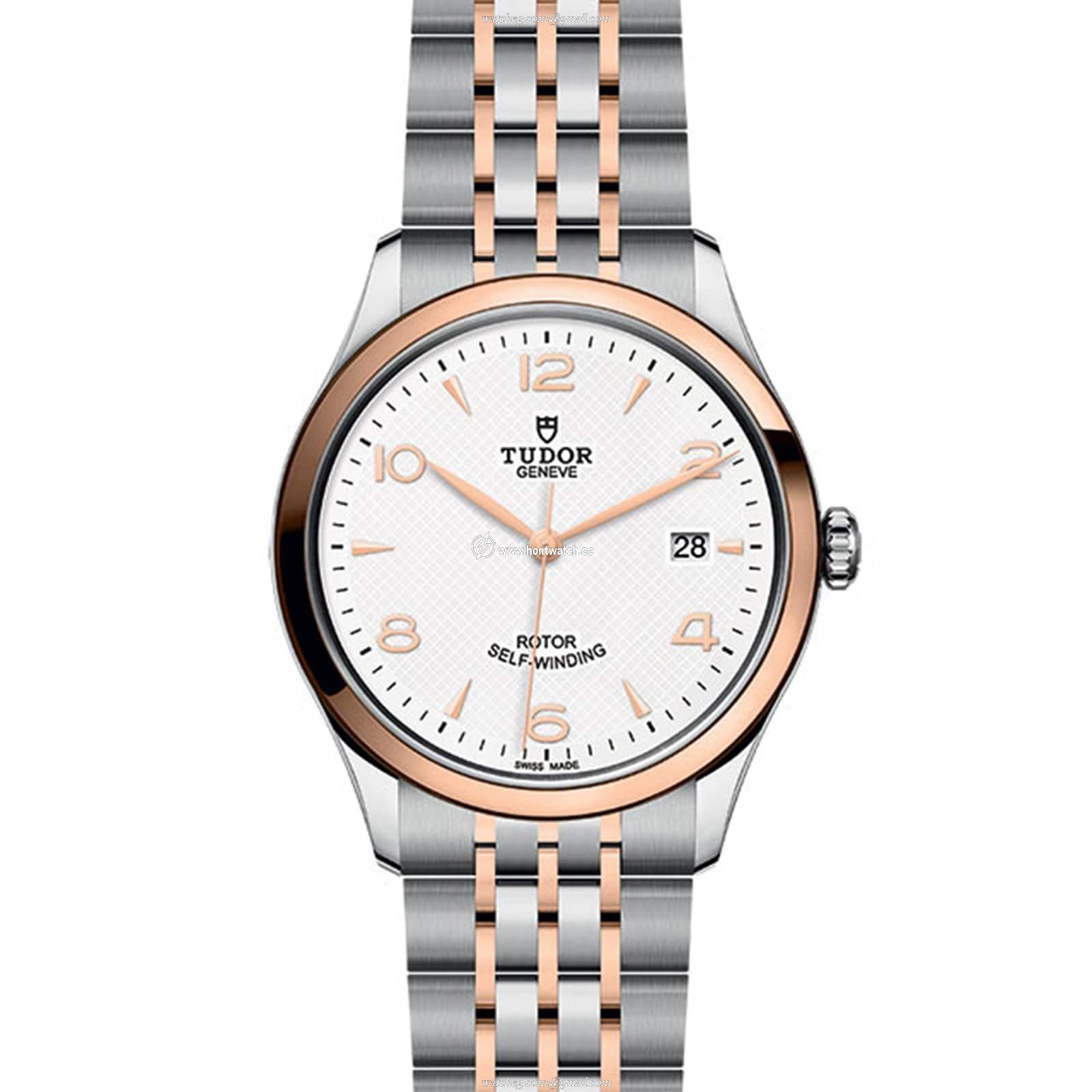 Tudor 1926 M91551-0009 Automatic Watch - 39mm Steel & Rose Gold - White Dial - Image 2