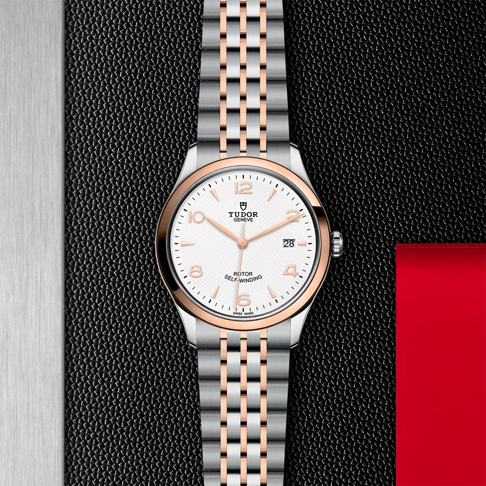 Tudor 1926 M91551-0009 Automatic Watch - 39mm Steel & Rose Gold - White Dial - Image 4