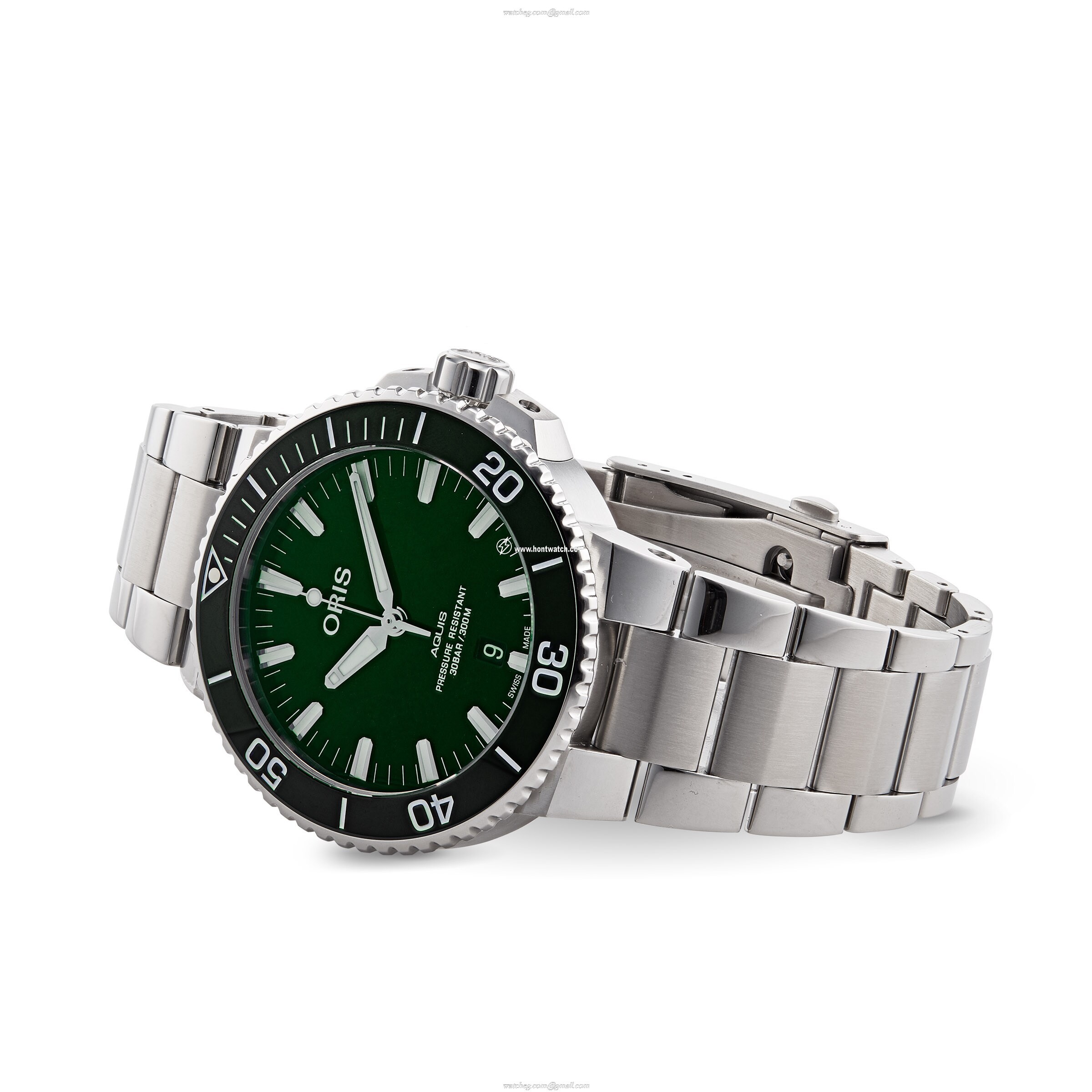 Oris Aquis Date Green Dial Automatic Diver - 43.5mm Stainless Steel - Image 2