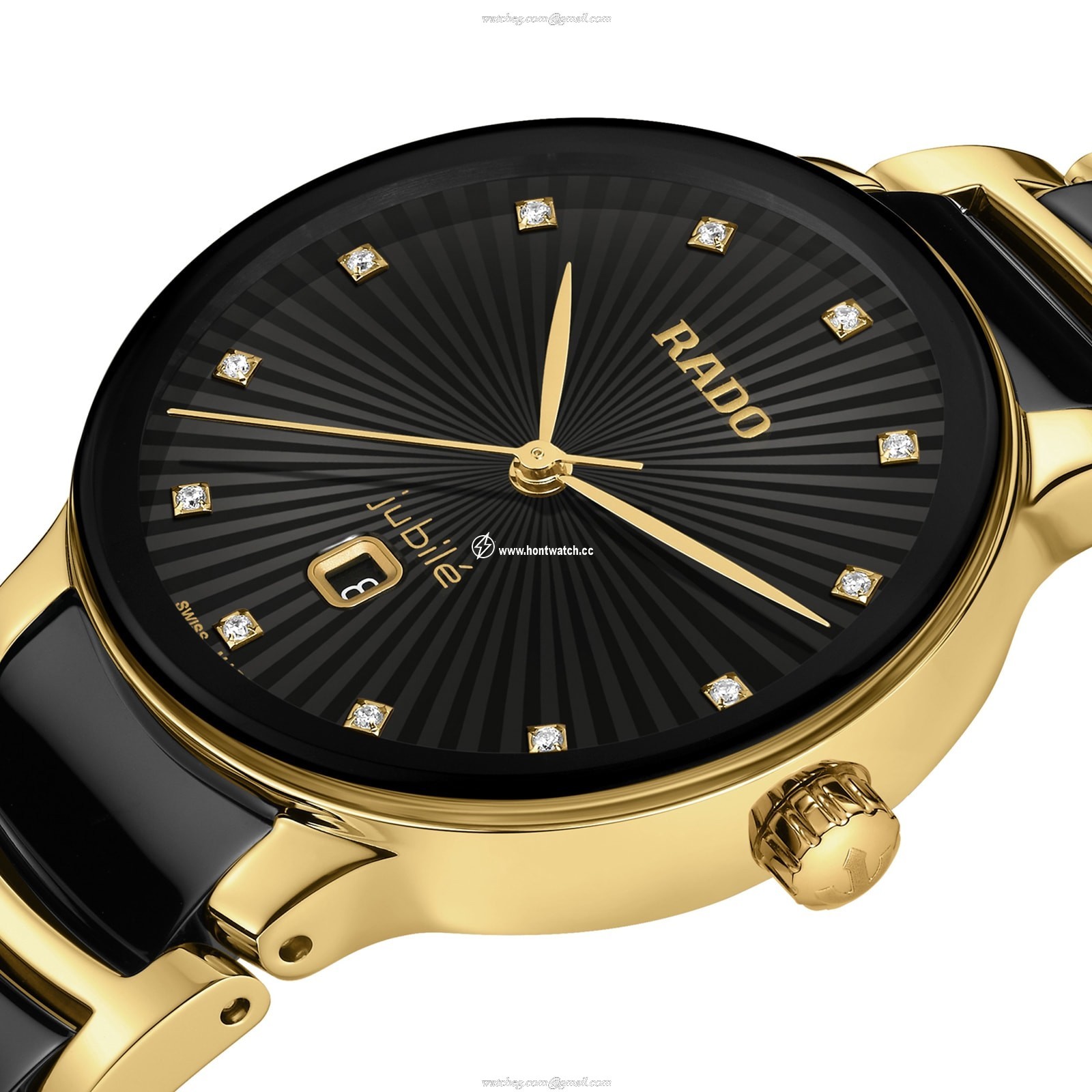 Rado Centrix R30025742 | Black Dial | 30mm Stainless Steel Quartz Watch - Image 2