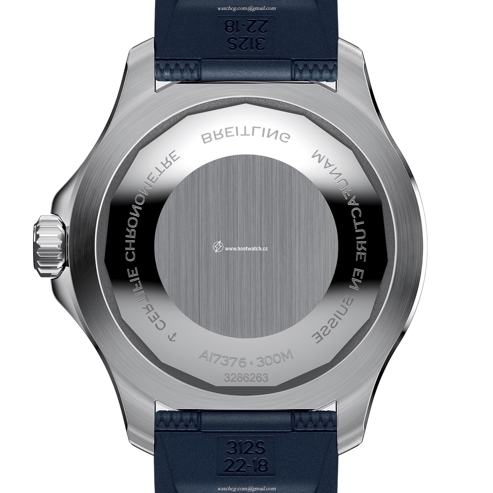 Breitling Superocean Automatic 44mm Blue Dial - Stainless Steel Rubber Strap - Image 2