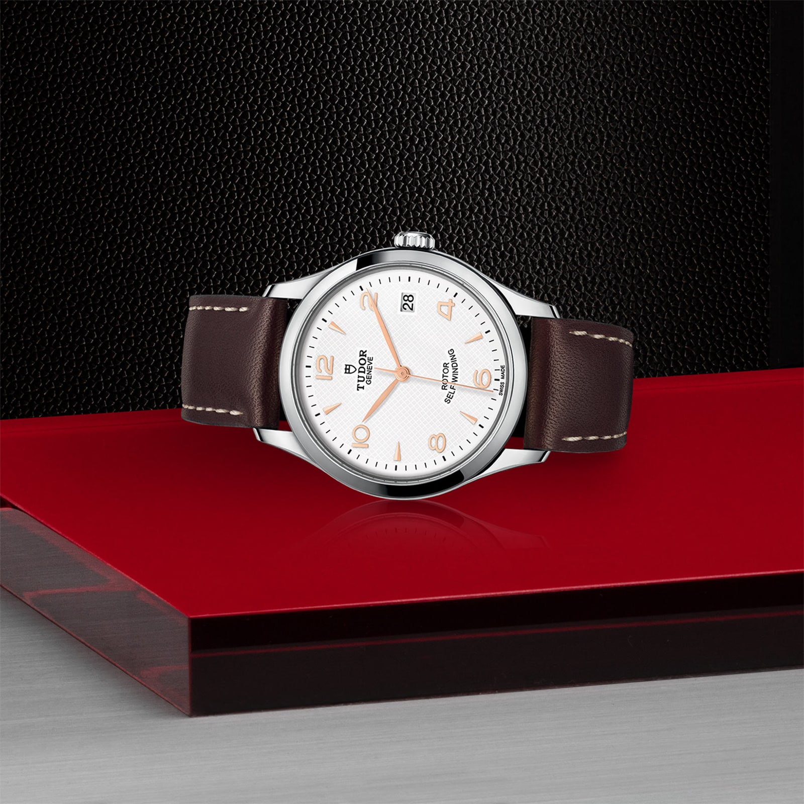 Tudor 1926 M91450-0012 | 36mm Automatic Watch | White Dial & Leather Strap - Image 3