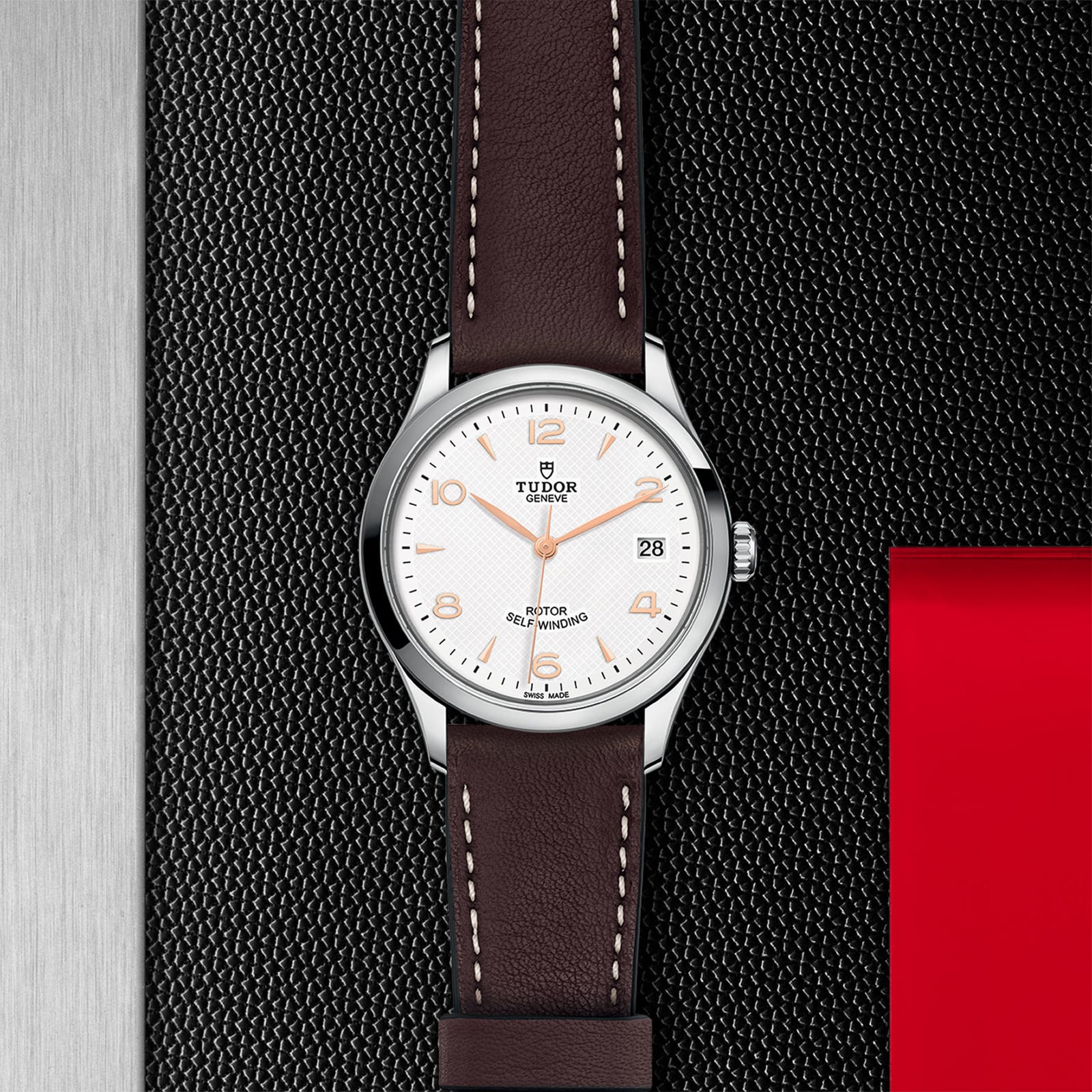 Tudor 1926 M91450-0012 | 36mm Automatic Watch | White Dial & Leather Strap - Image 4