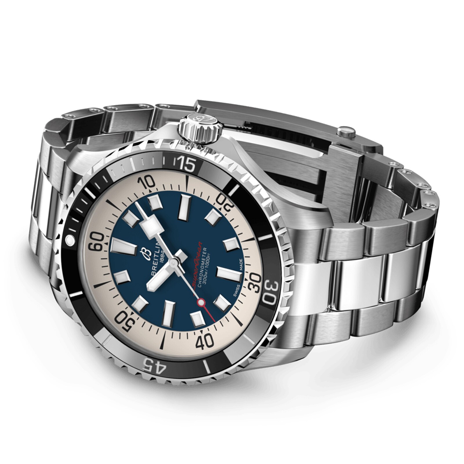Breitling Superocean Automatic 44mm Blue Dial - Stainless Steel Dive Watch - Image 4
