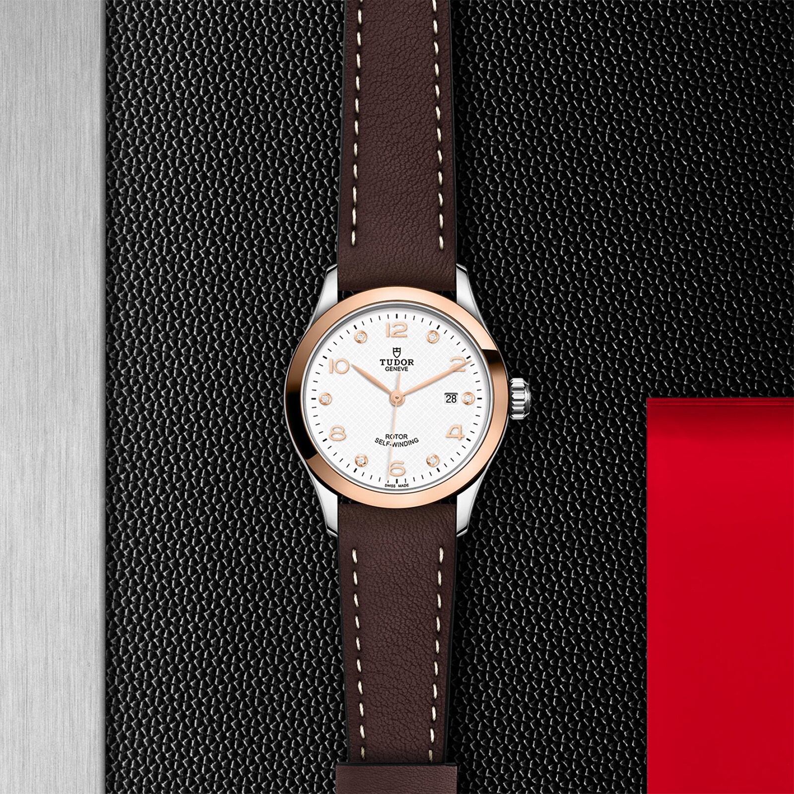 Tudor 1926 M91351-0012 | 28mm Automatic Watch | White Dial & Leather Strap - Image 4