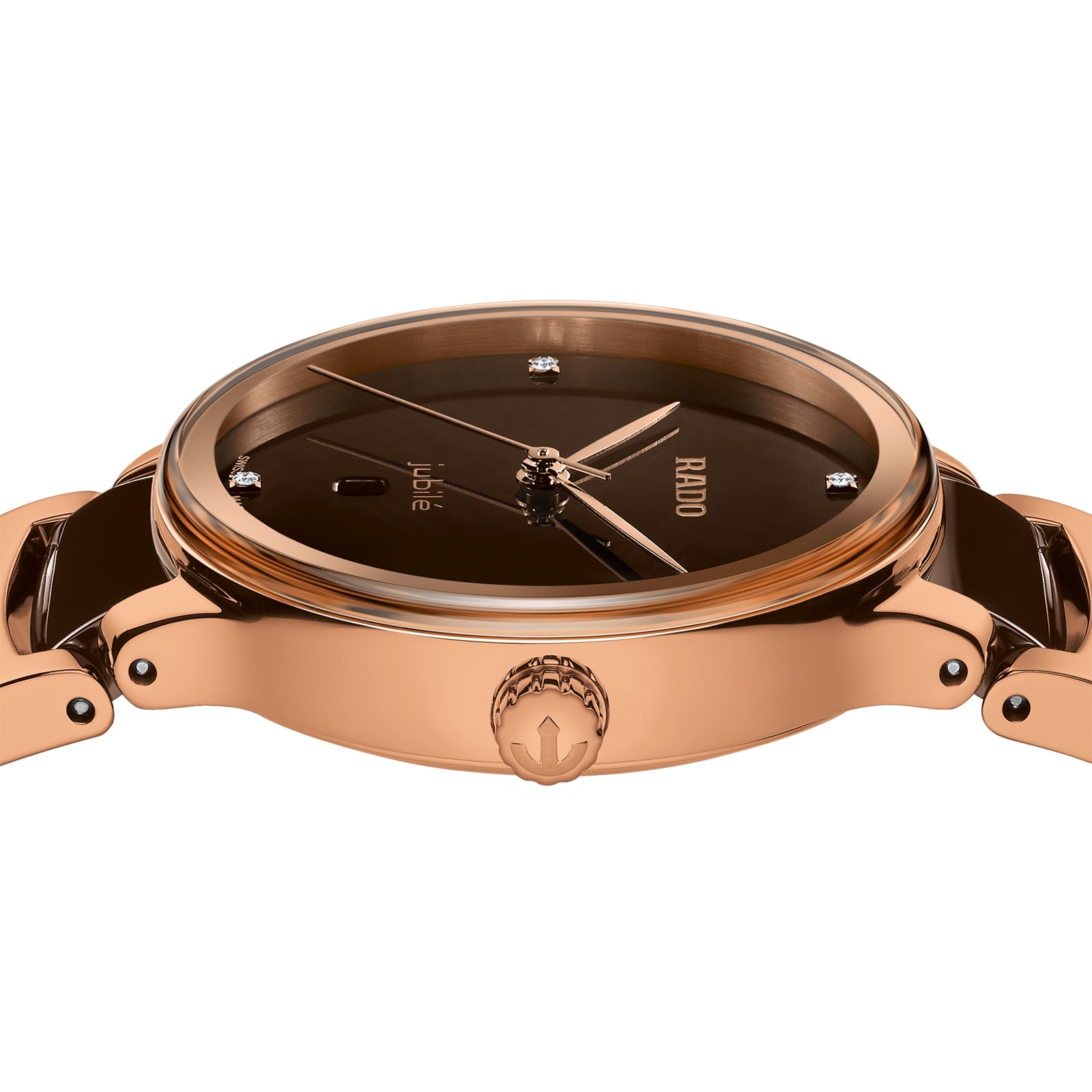 Rado Centrix R30024712 | Brown Dial | Stainless Steel & Rose Gold | Quartz - Image 3