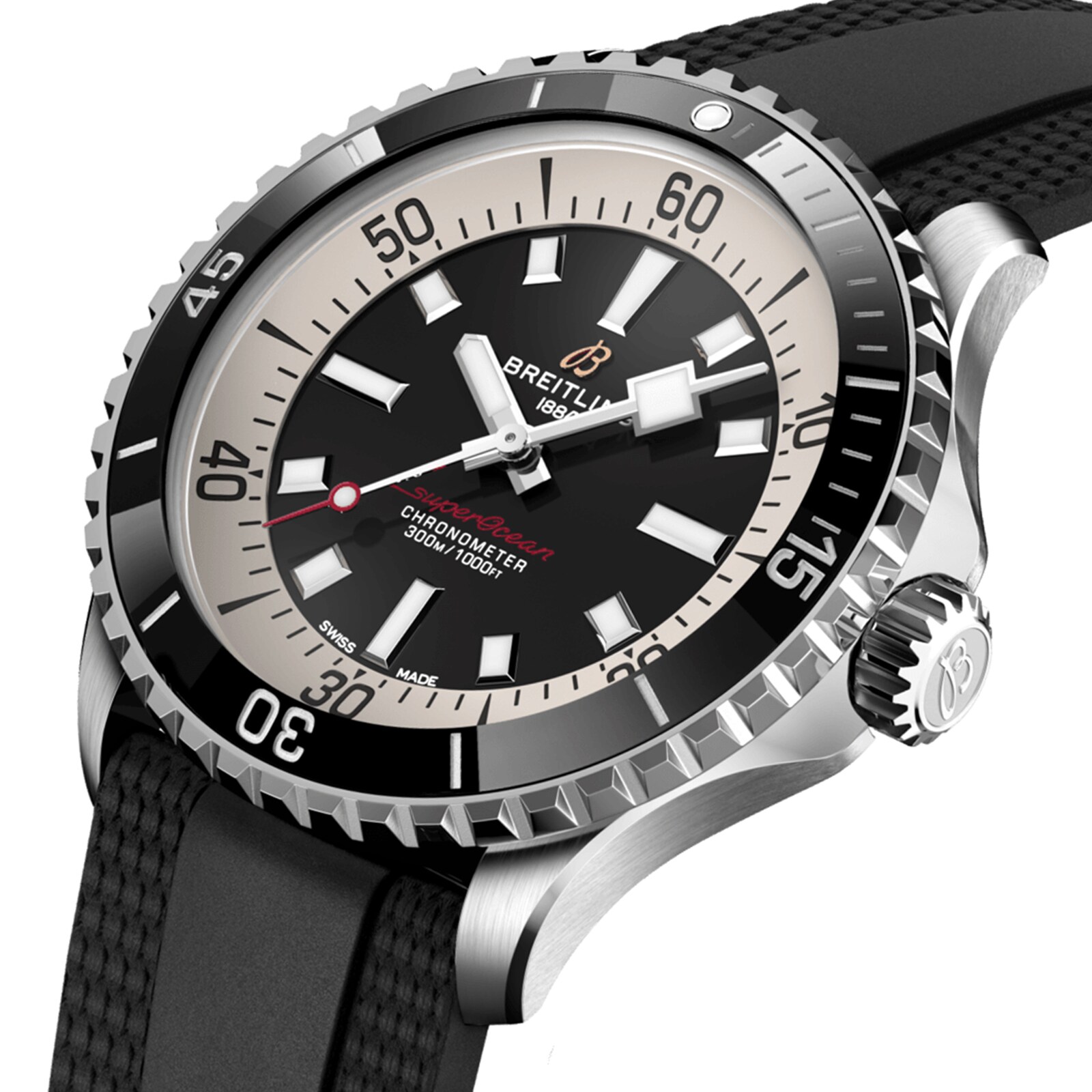 Breitling Superocean Automatic 44mm - Black Dial Stainless Steel Watch - Image 3