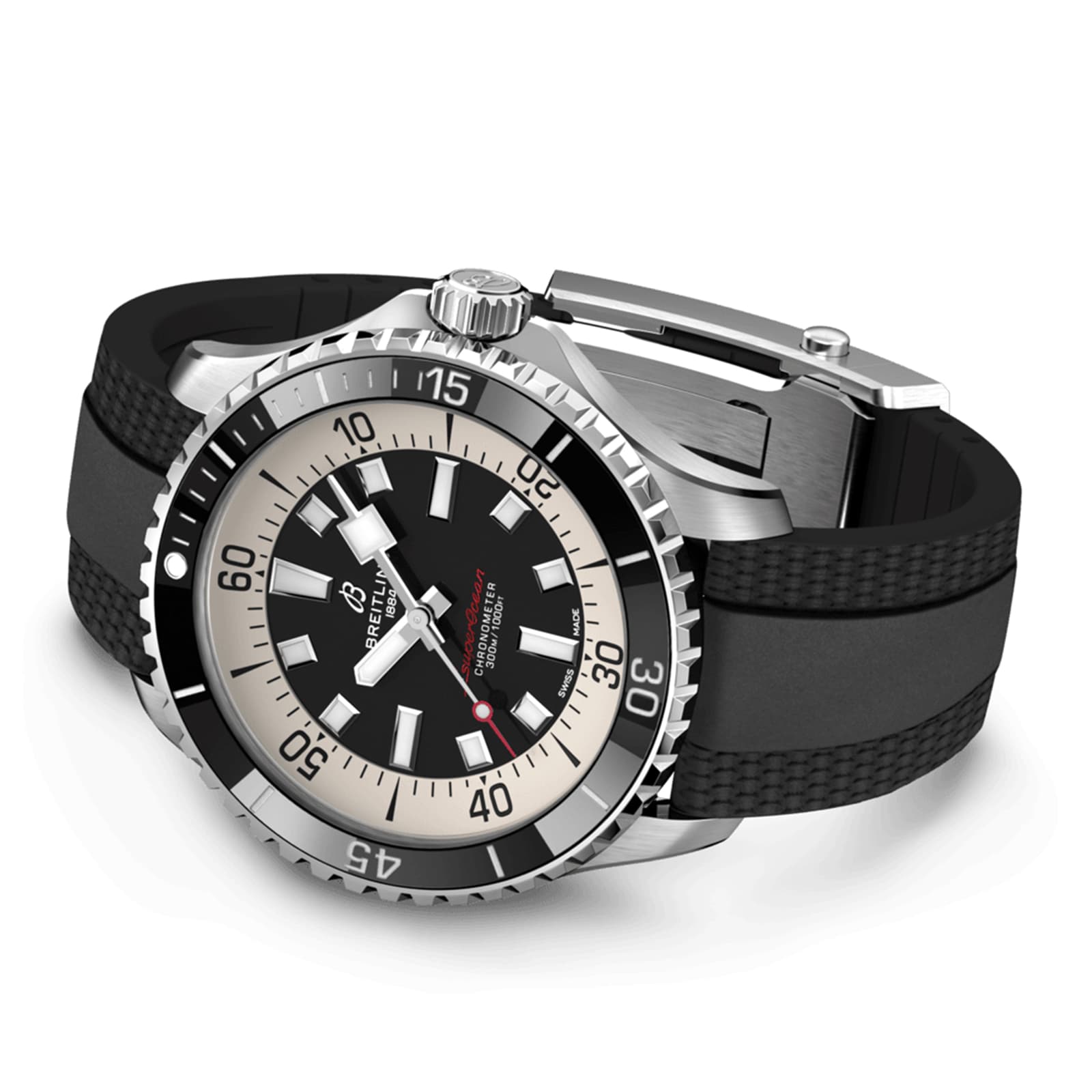 Breitling Superocean Automatic 44mm - Black Dial Stainless Steel Watch - Image 4