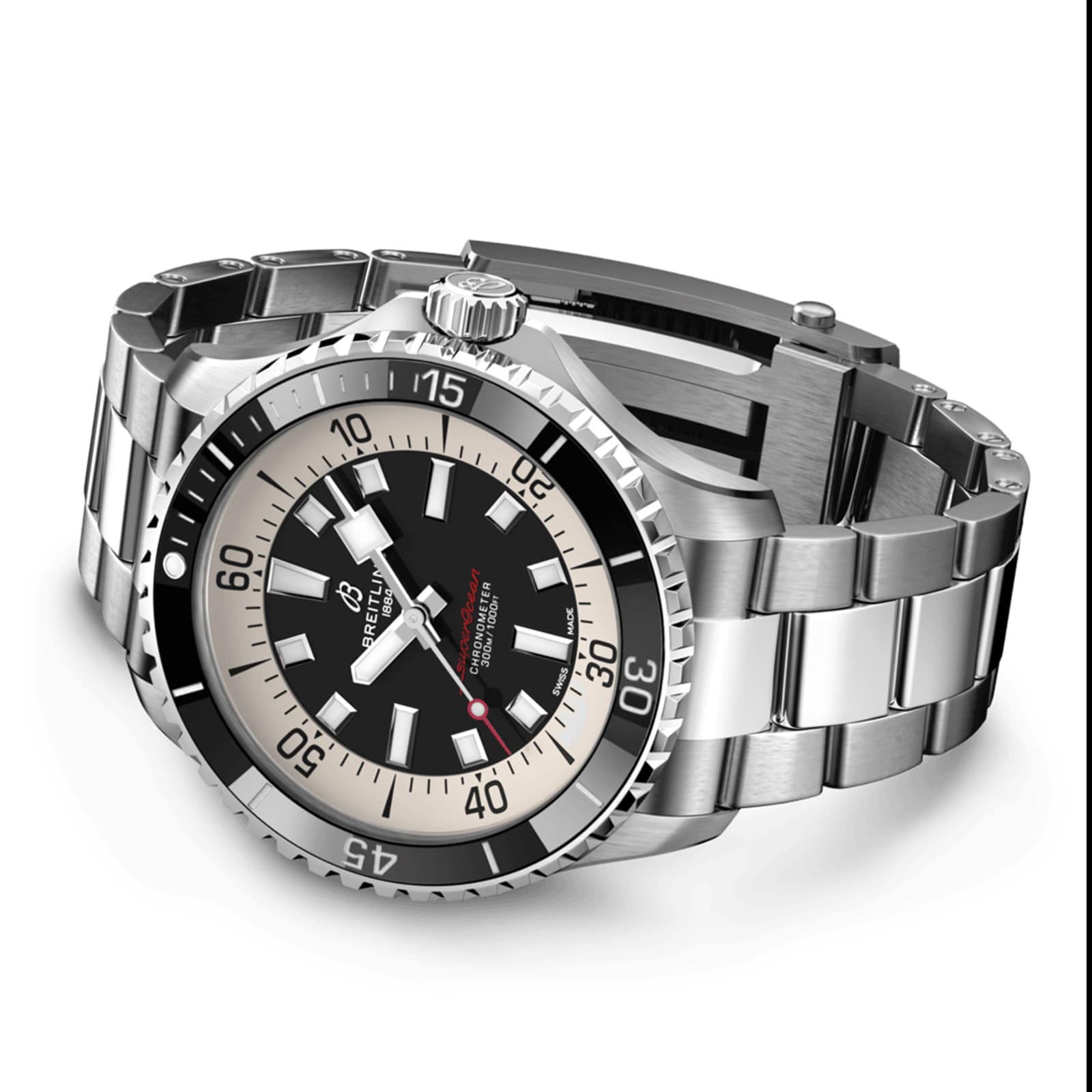 Breitling Superocean Automatic 44mm Black Dial - Stainless Steel Watch - Image 3