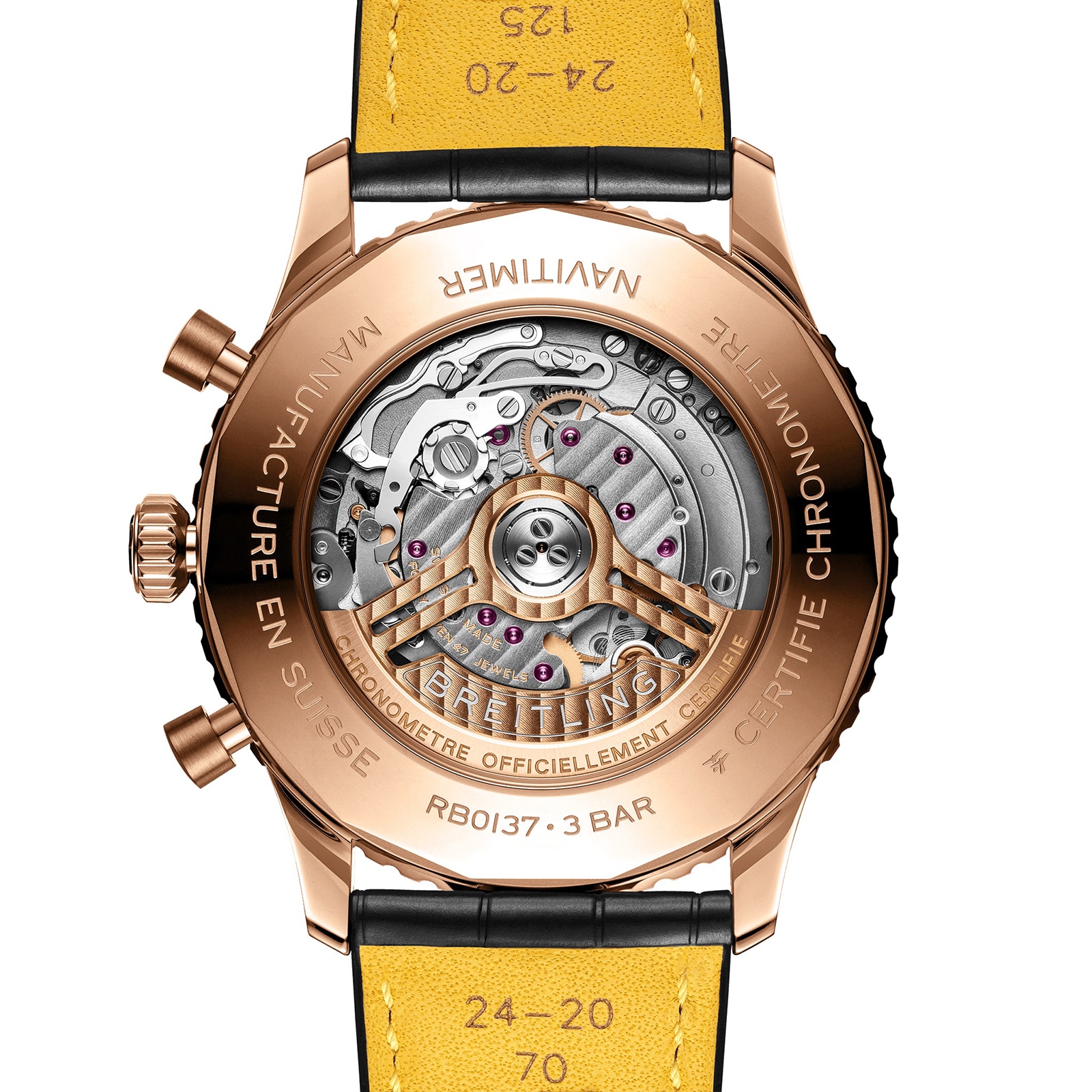 Breitling Navitimer 46mm 18ct Rose Gold Automatic Green Dial Watch - Image 4