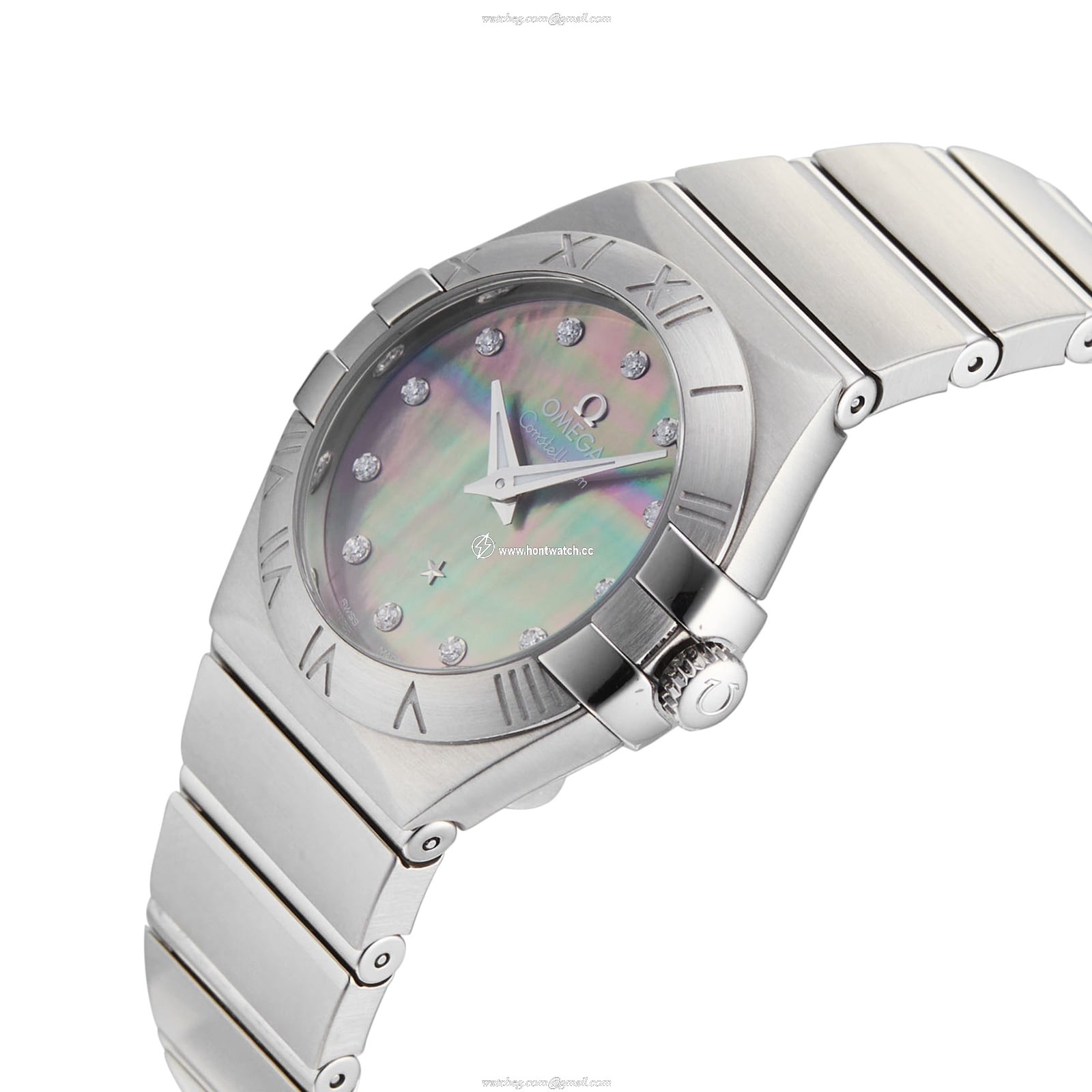 Omega Constellation 27mm Ladies Watch - Stainless Steel Quartz Mother of Pearl Dial - Image 2
