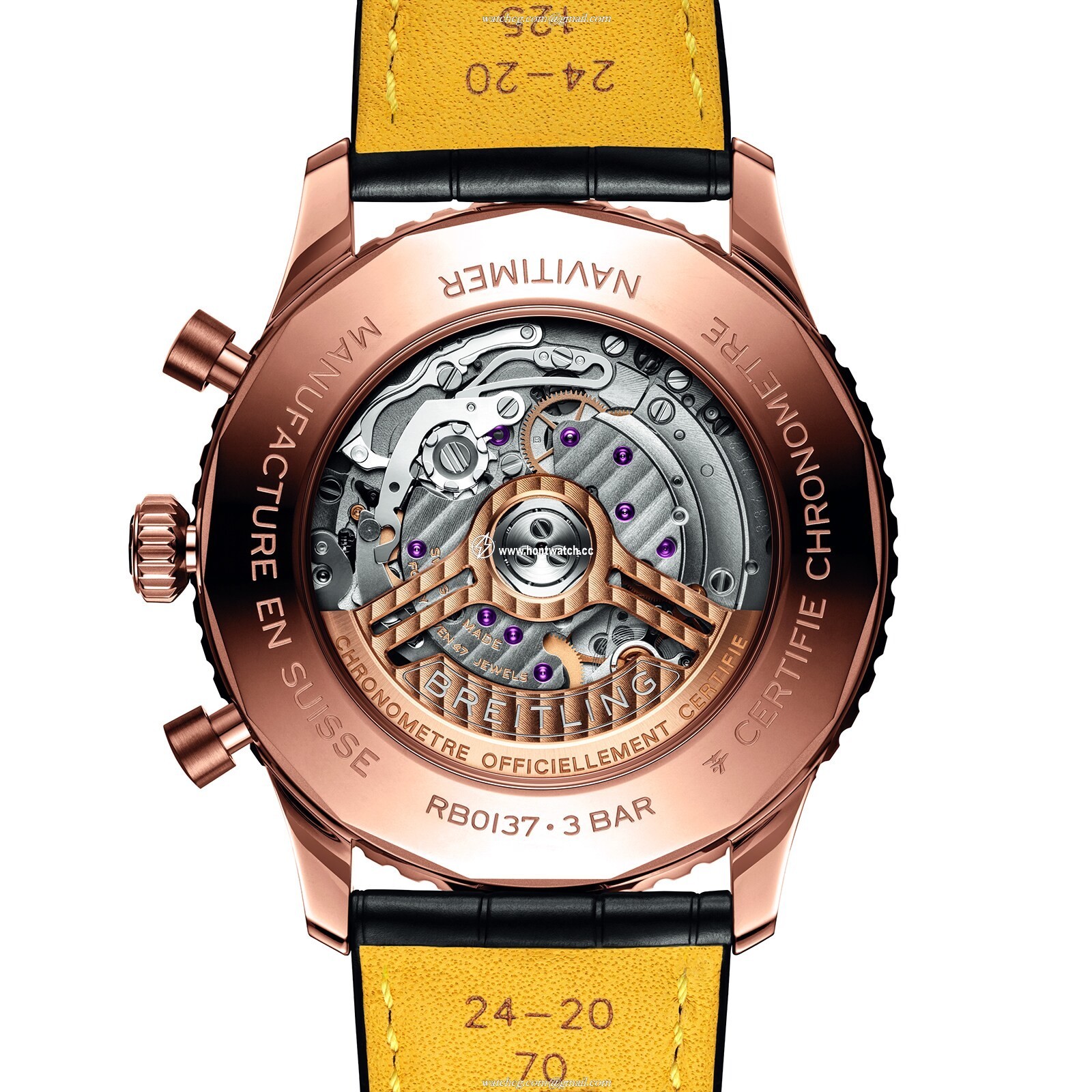 Breitling Navitimer 46mm 18ct Rose Gold Automatic Silver Dial Watch - Image 2