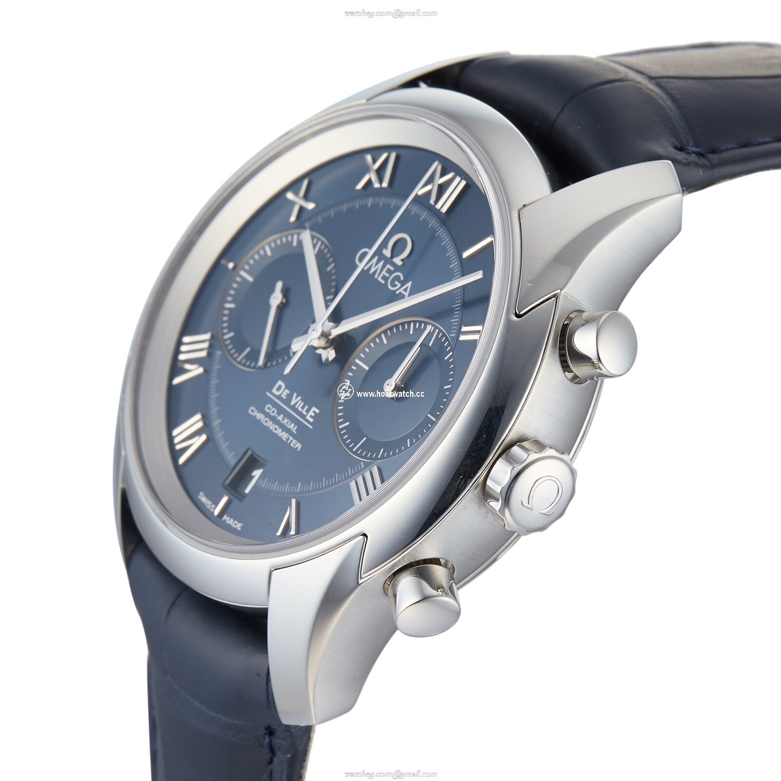 Pre-Owned Omega De Ville Automatic Blue Dial 42mm Steel Watch - Image 2