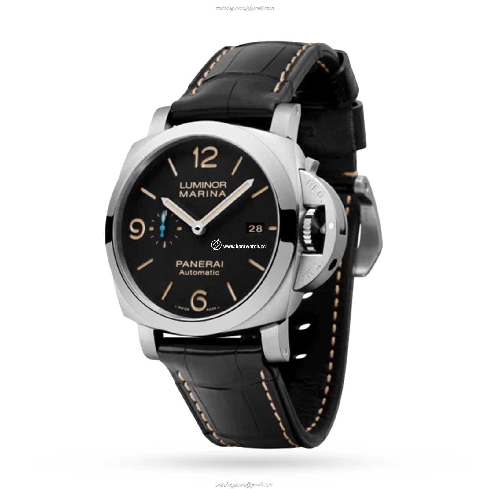 Panerai Luminor PAM01312 Automatic Watch - 44mm Stainless Steel Black Dial - Image 2