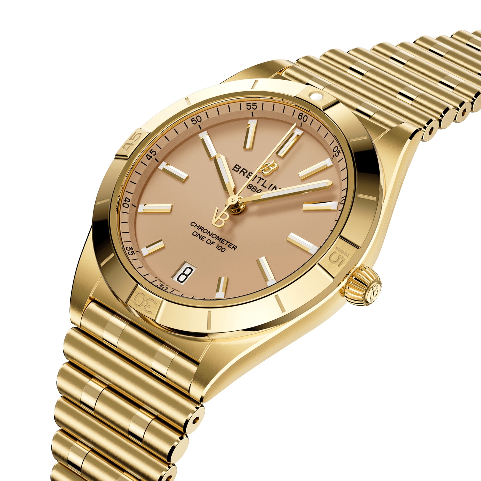 Breitling Chronomat 36mm Automatic - 18ct Yellow Gold Champagne Dial - Image 3