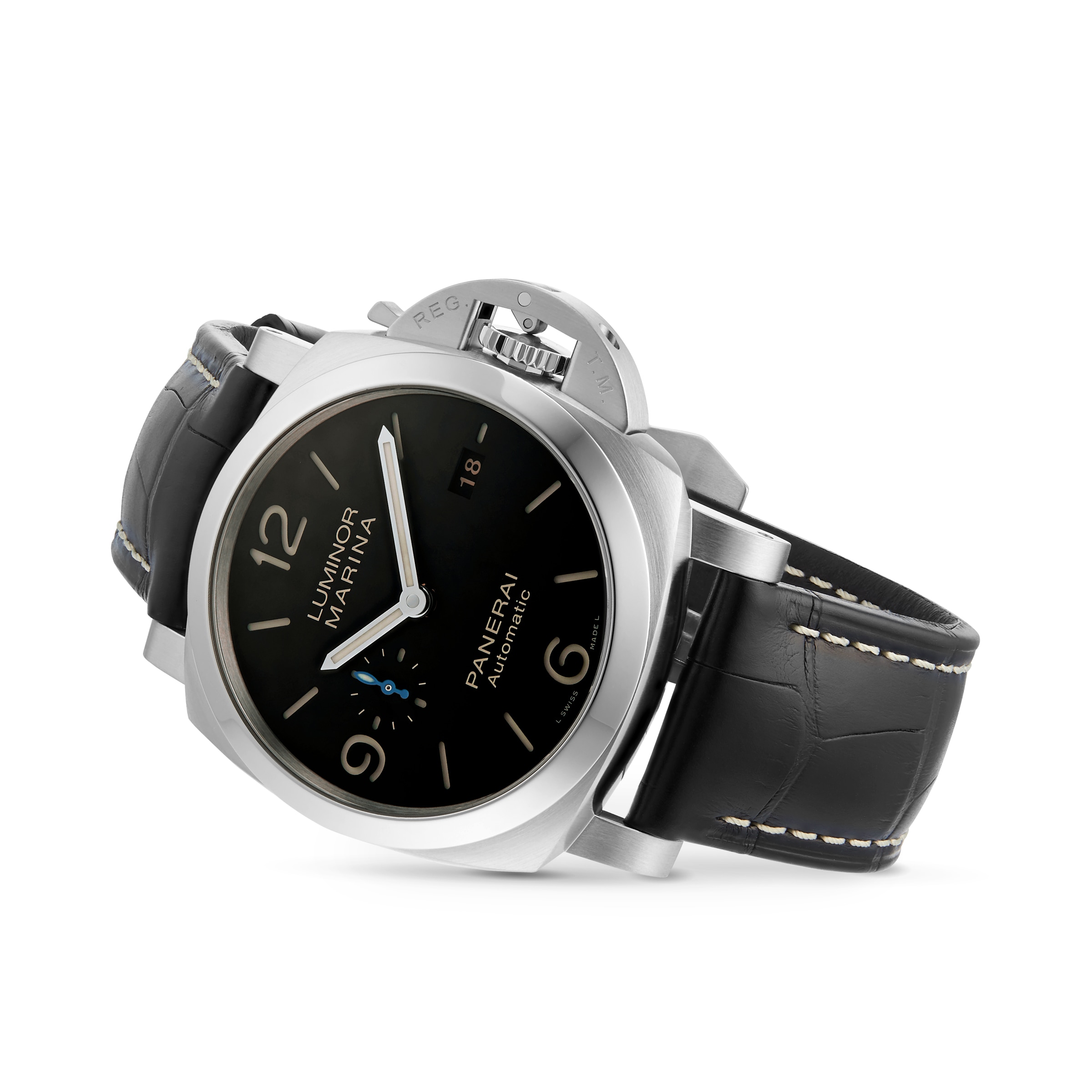 Panerai Luminor PAM01312 Automatic Watch - 44mm Stainless Steel Black Dial - Image 3