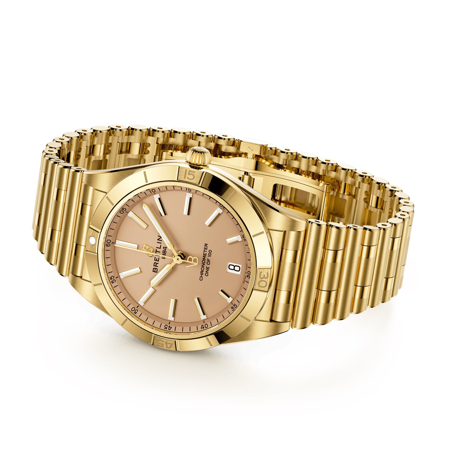 Breitling Chronomat 36mm Automatic - 18ct Yellow Gold Champagne Dial - Image 4