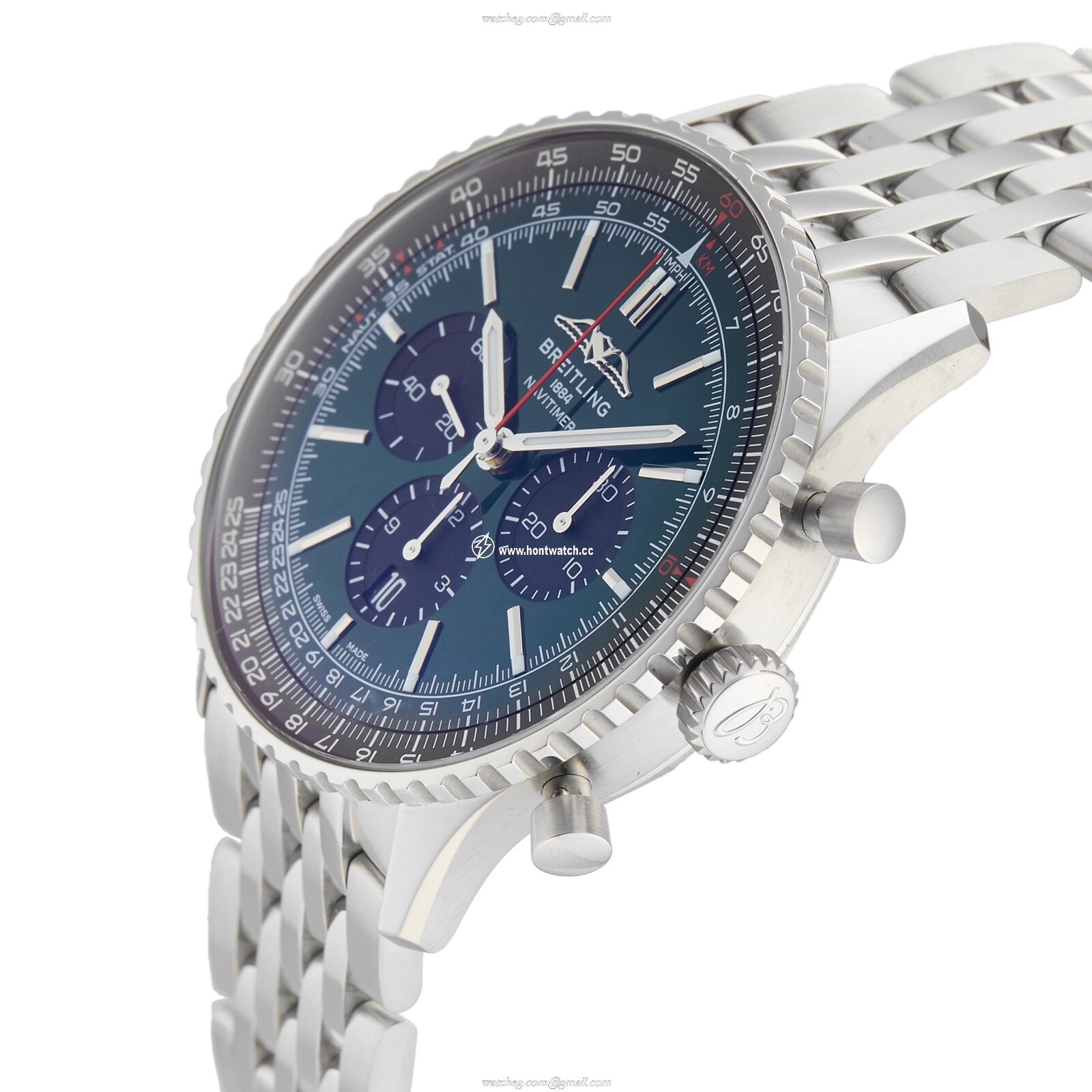Breitling Navitimer Automatic Green Dial 46mm Stainless Steel Watch - Image 2
