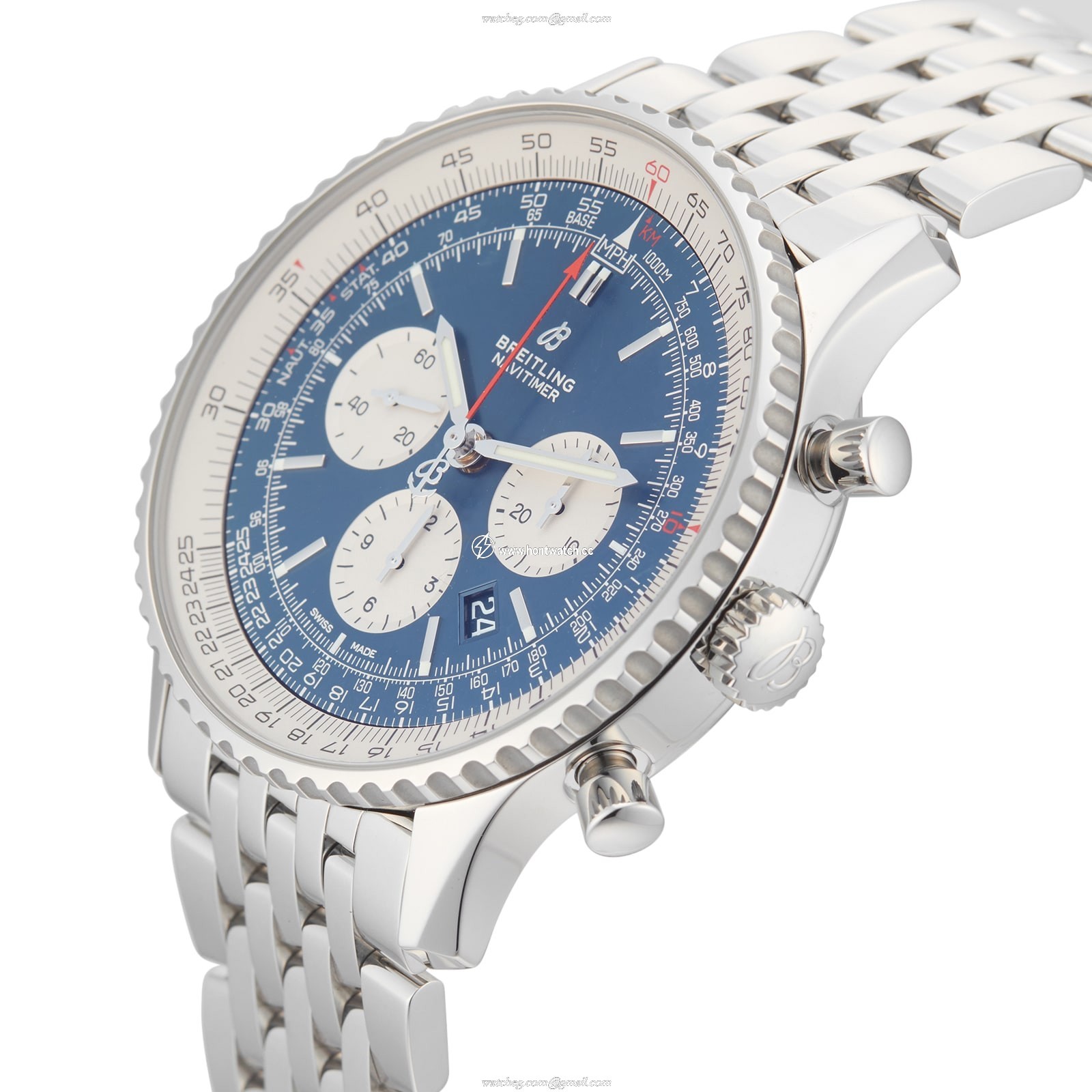 Breitling Navitimer 46mm Automatic Blue Dial - Stainless Steel Watch - Image 2