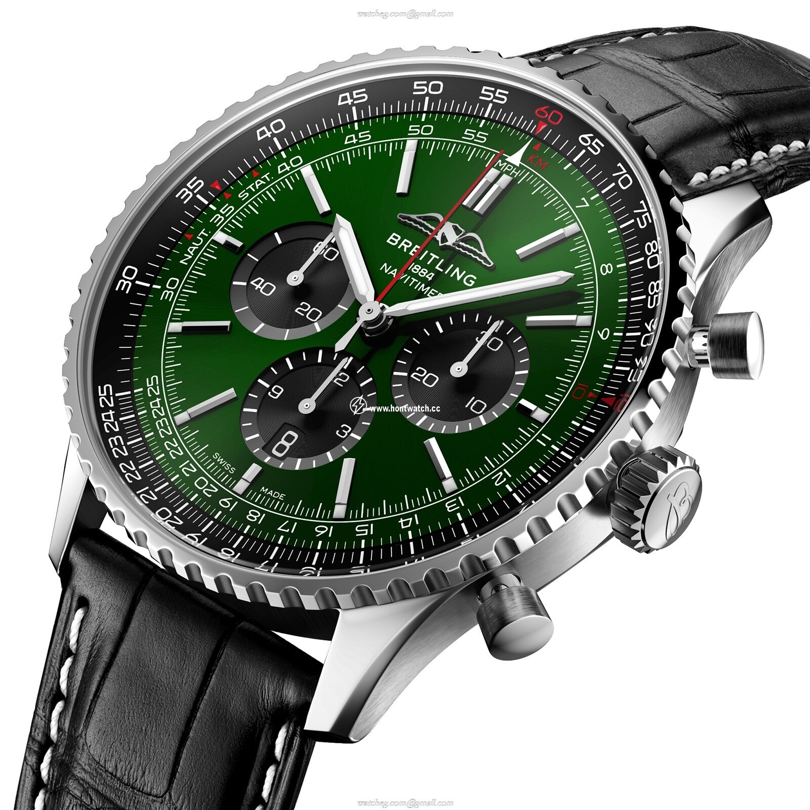 Breitling Navitimer AB0137241L1P1 | 46mm Stainless Steel | Green Dial Automatic - Image 2