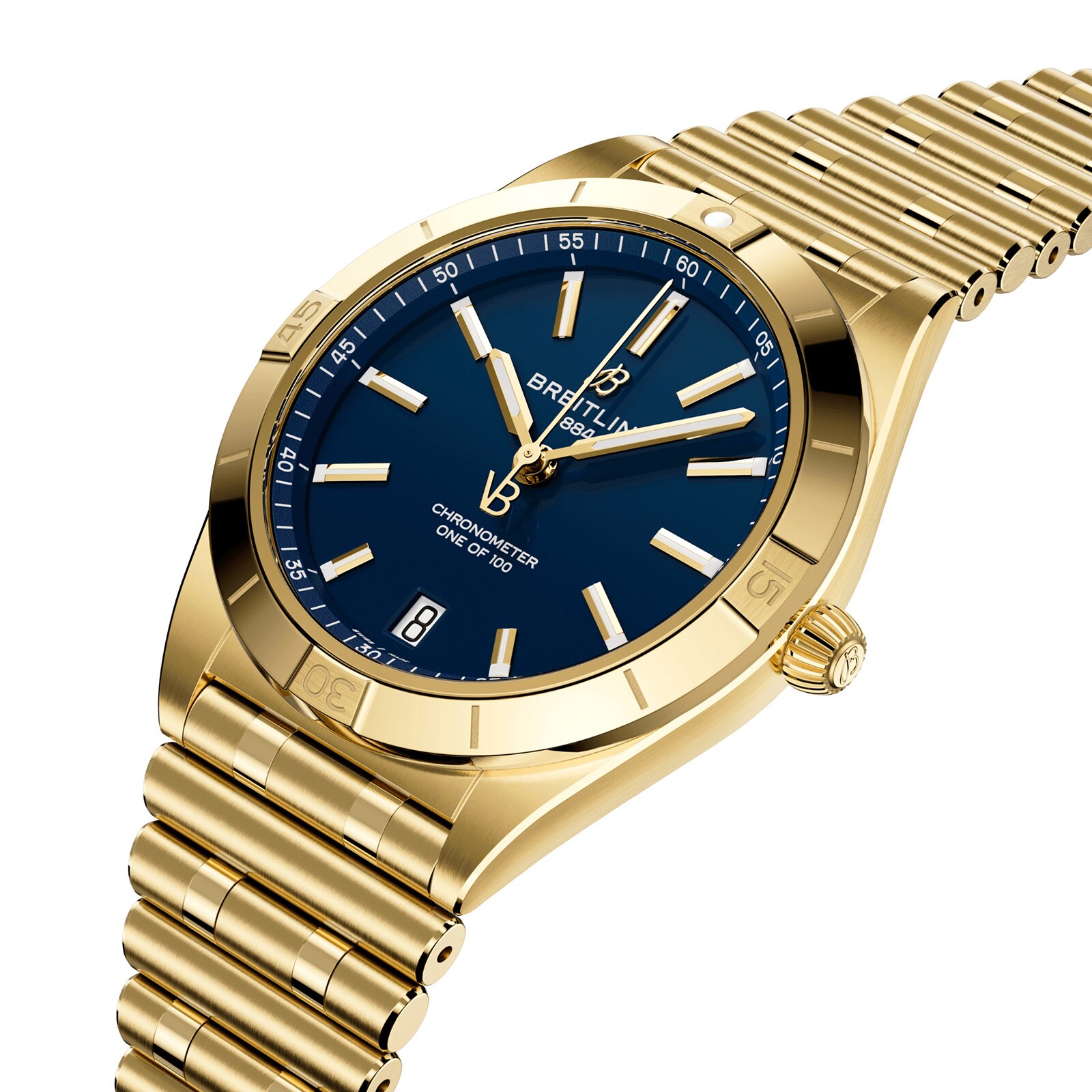 Breitling Chronomat 36mm Automatic Blue Dial | 18ct Yellow Gold - Image 3