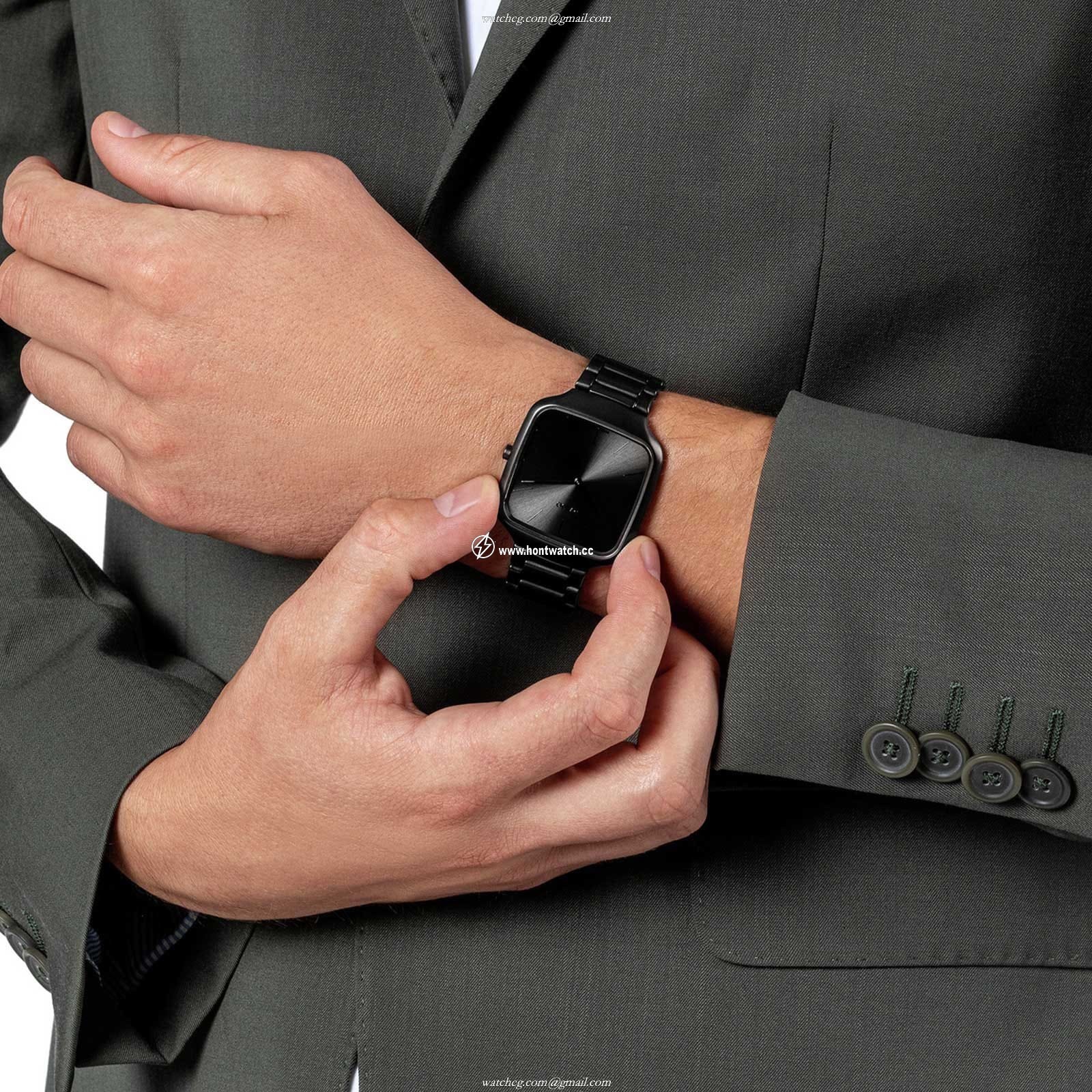 Rado True Square R27062152 Ceramic & Titanium Quartz Black Watch | 37mm - Image 2
