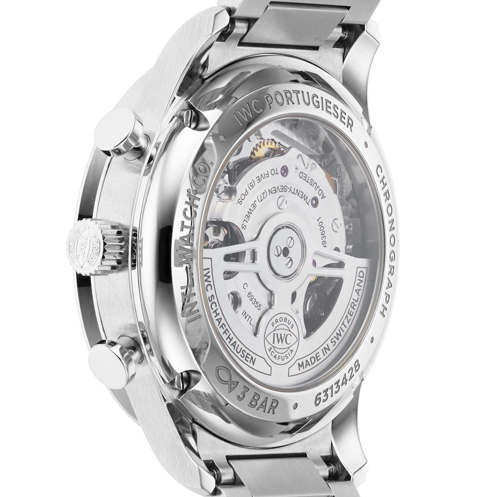 IWC Portugieser IW371617 Automatic Chronograph - 41mm Stainless Steel - White Dial - Image 4