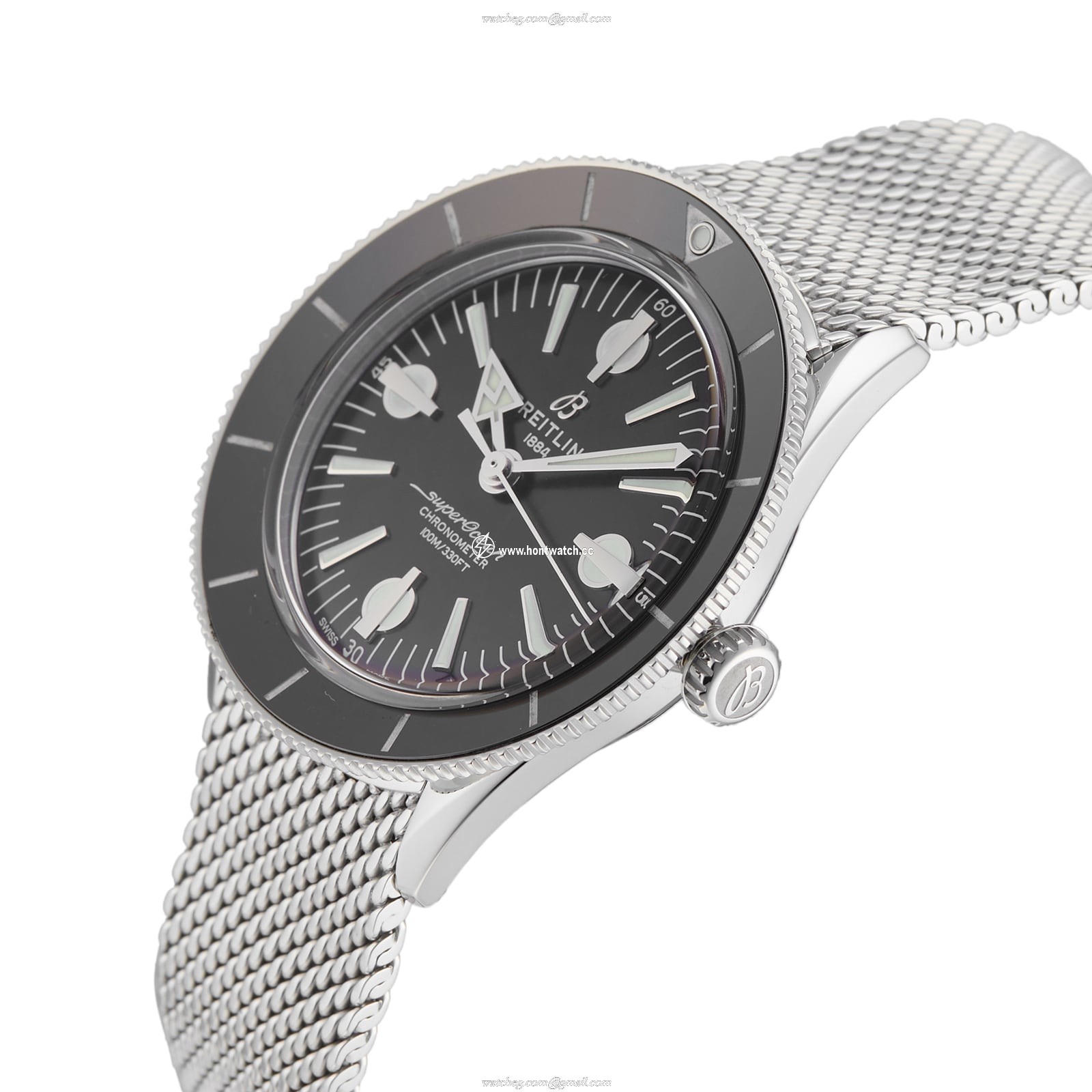 Breitling Superocean Heritage 57 Automatic Watch - 42mm Stainless Steel Black Dial - Image 2