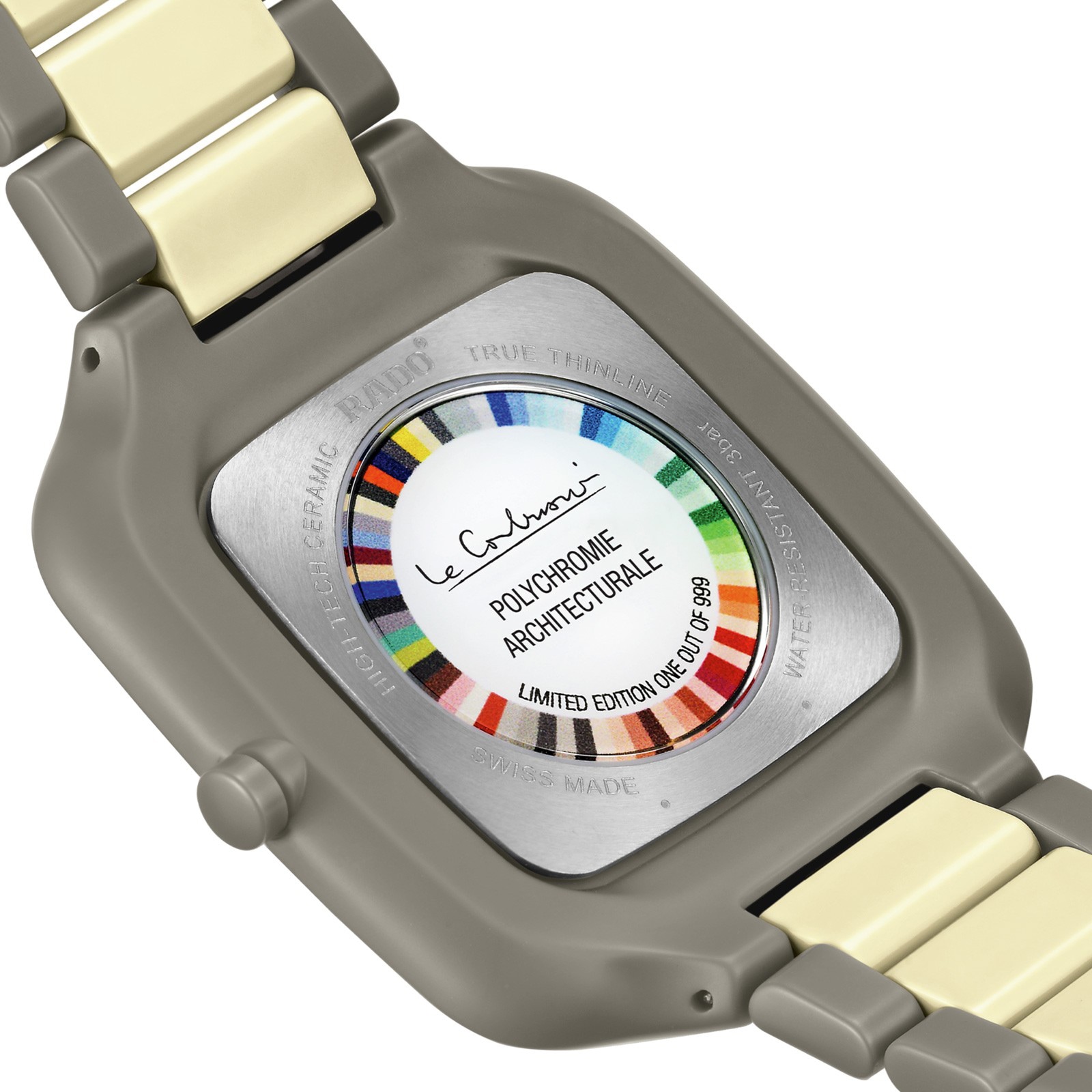 Rado True Square Ceramic Titanium Quartz Grey Watch | 37mm Unisex - Image 3