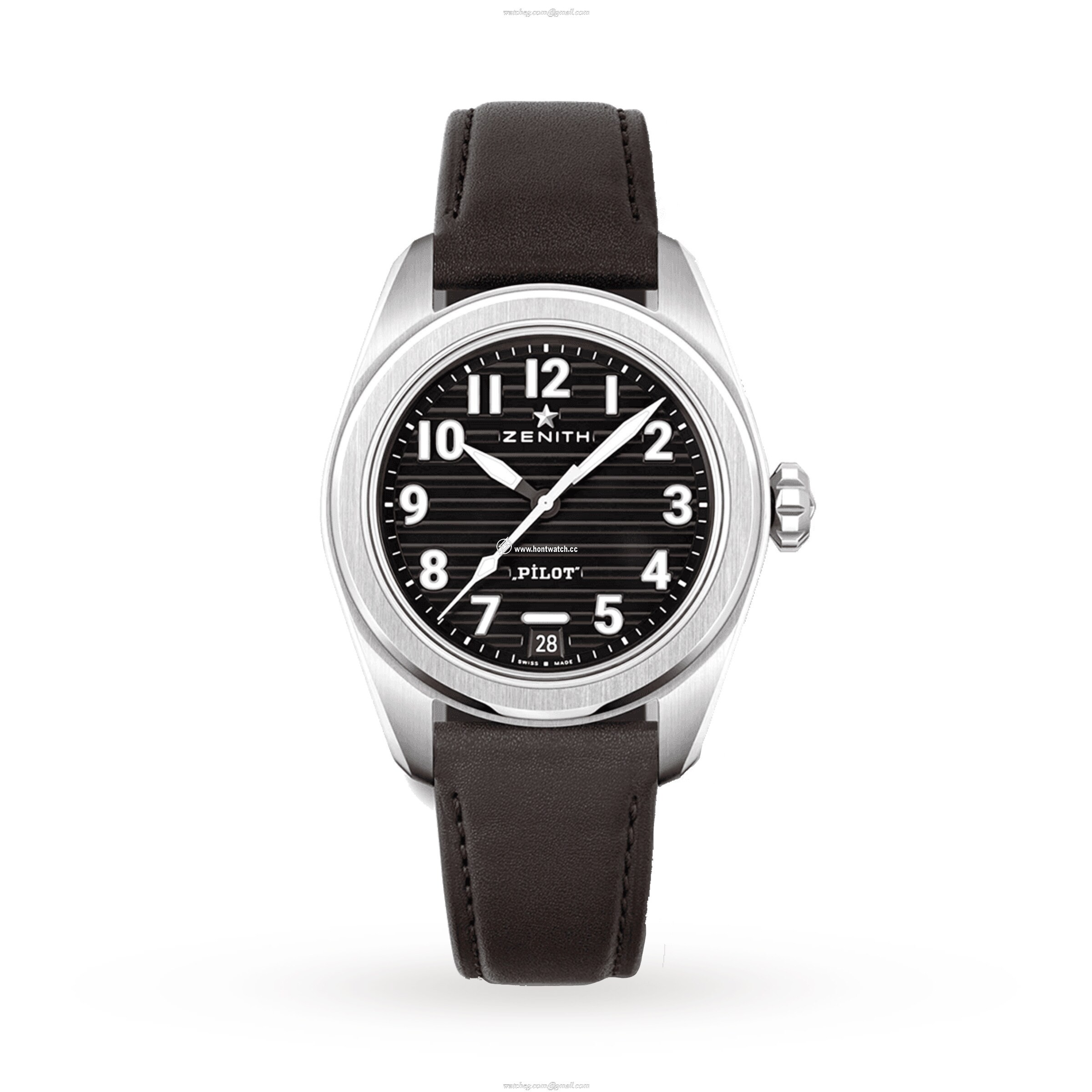 Zenith Pilot 40mm Automatic Black Dial Stainless Steel Replica Watch - Image 2