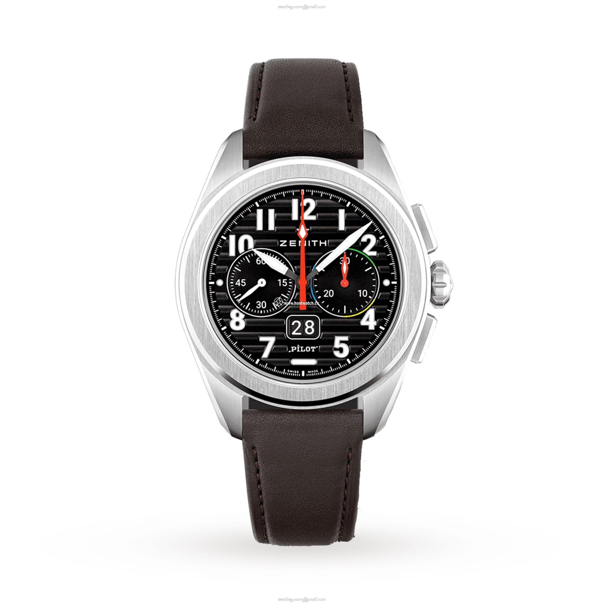 Zenith Pilot Automatic Black Dial Stainless Steel Watch - 42.5mm - Image 2