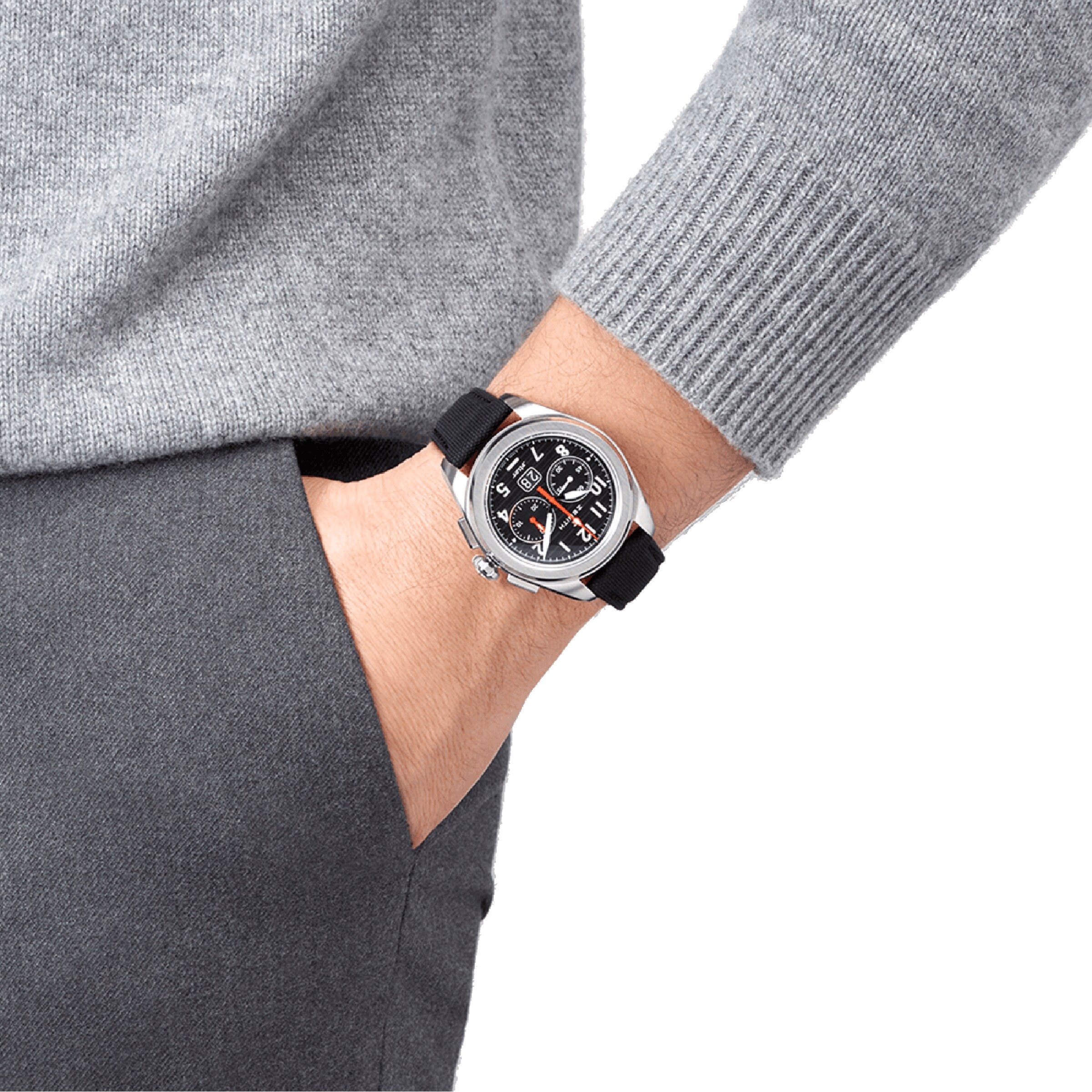 Zenith Pilot Automatic Black Dial Stainless Steel Watch - 42.5mm - Image 3