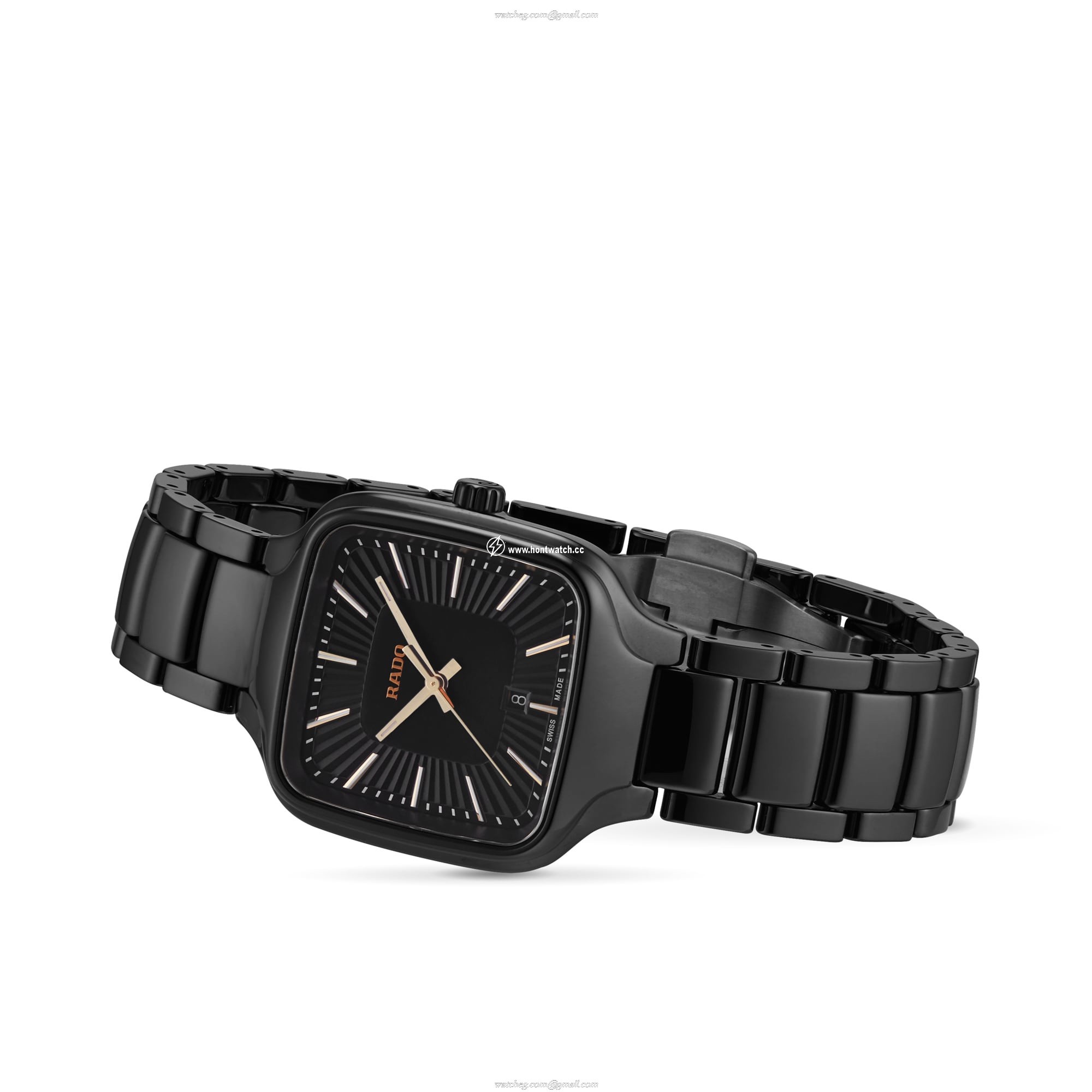 Rado True Square Ceramic & Titanium Quartz Watch - 29mm Black Dial | R27080172 - Image 2