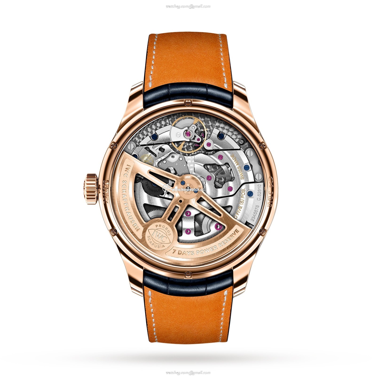 IWC Portugieser IW503312 | 18ct Rose Gold Automatic Blue Replica Watch - Image 2