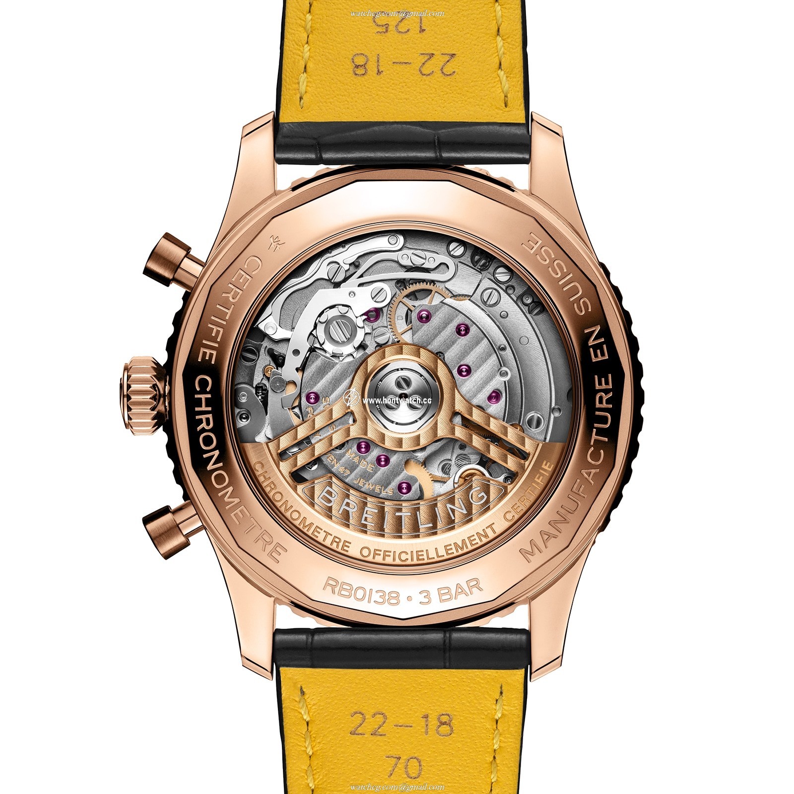 Breitling Navitimer 43mm 18ct Rose Gold Automatic Chronograph Watch - Image 2