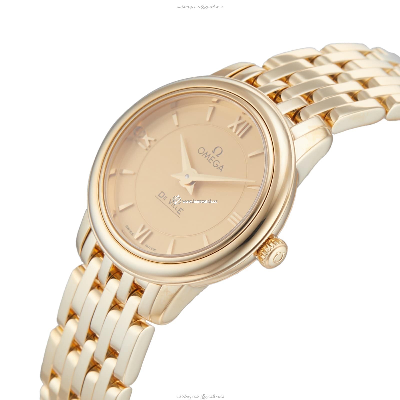 Omega De Ville Ladies Yellow Gold Quartz Watch - 24mm Yellow Dial | Pre-Owned - Image 2