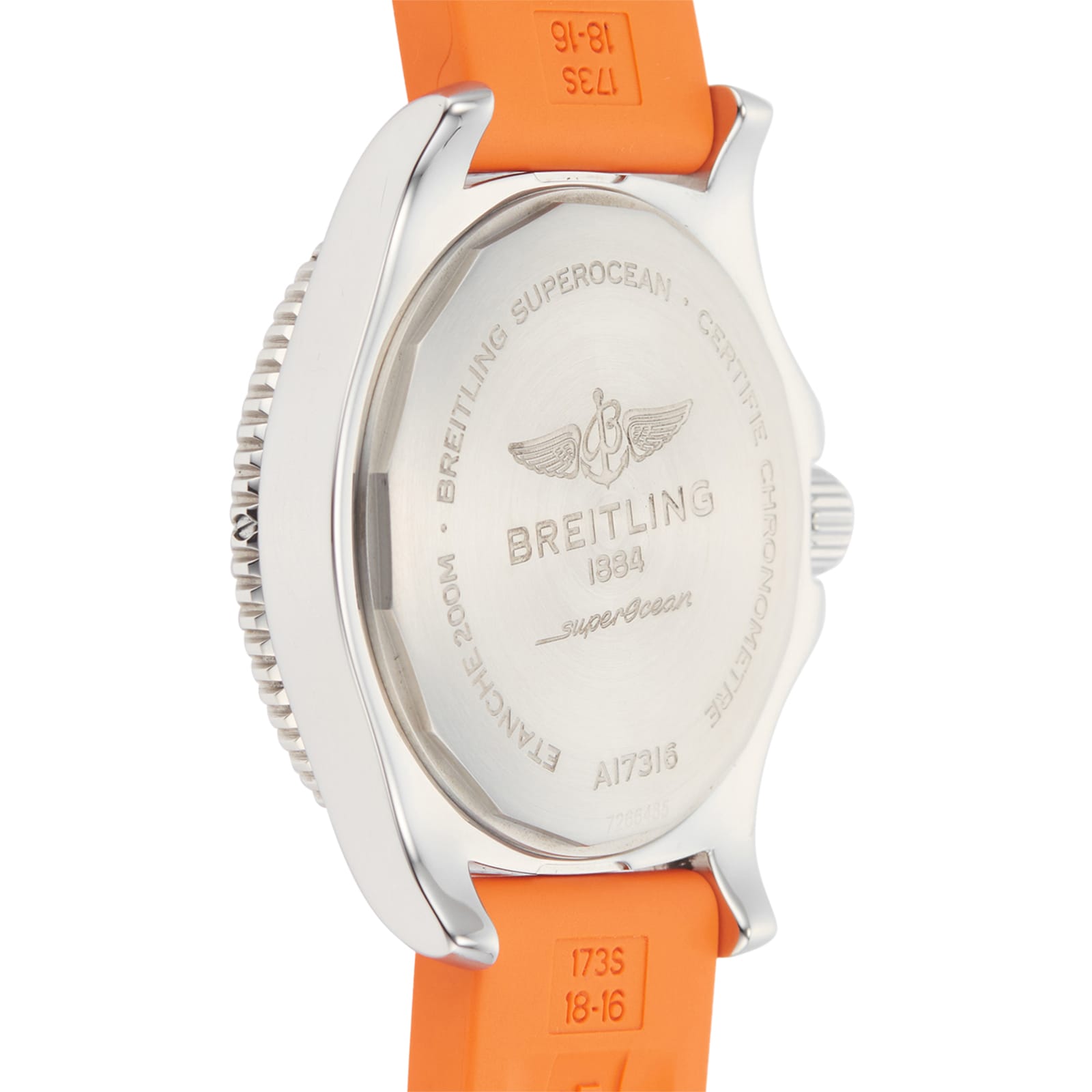 Breitling Superocean 36mm Automatic Orange Dial - Stainless Steel & Rubber - Image 4
