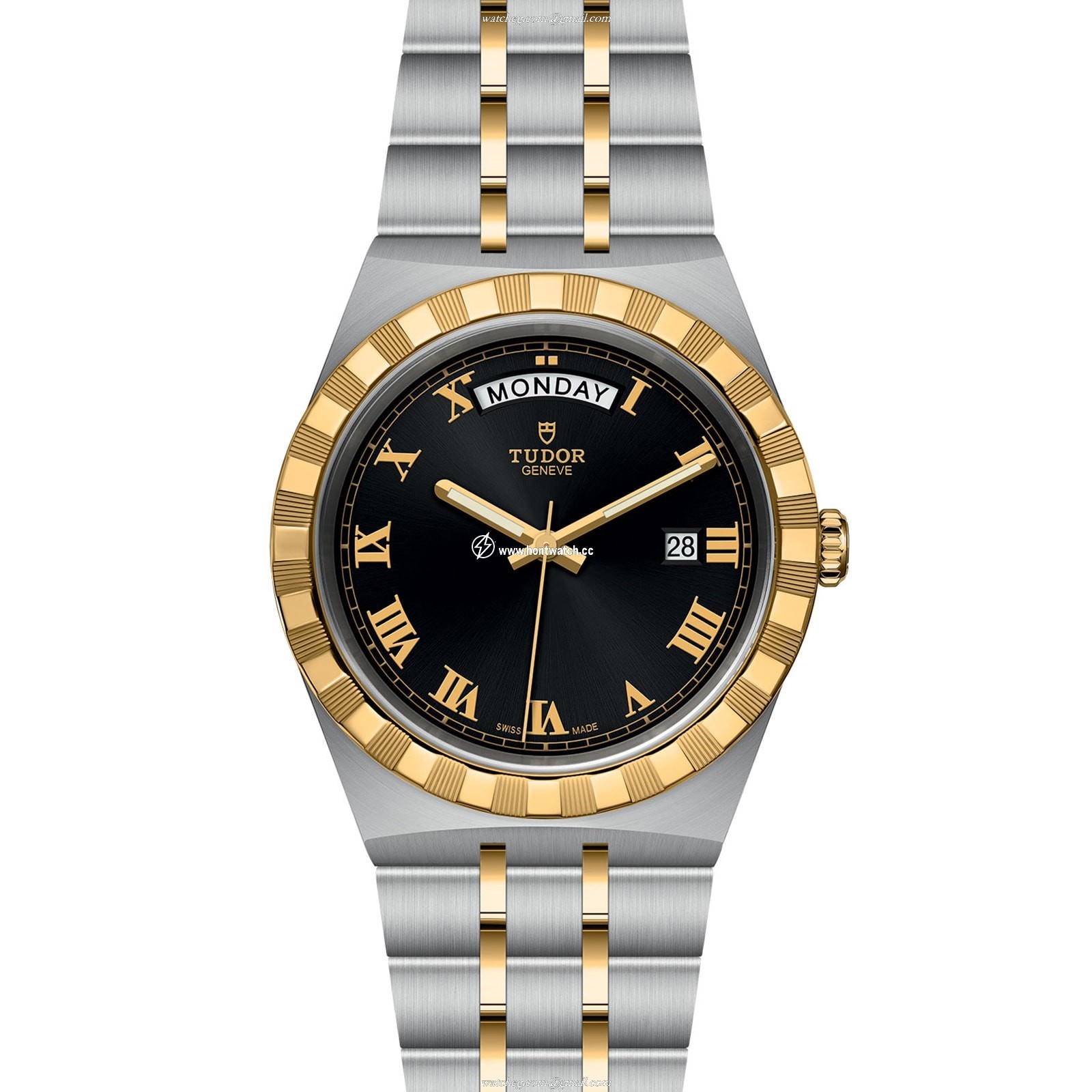 Tudor Royal M28603-0003 Automatic Watch - 41mm Black Dial | Steel & Gold - Image 2