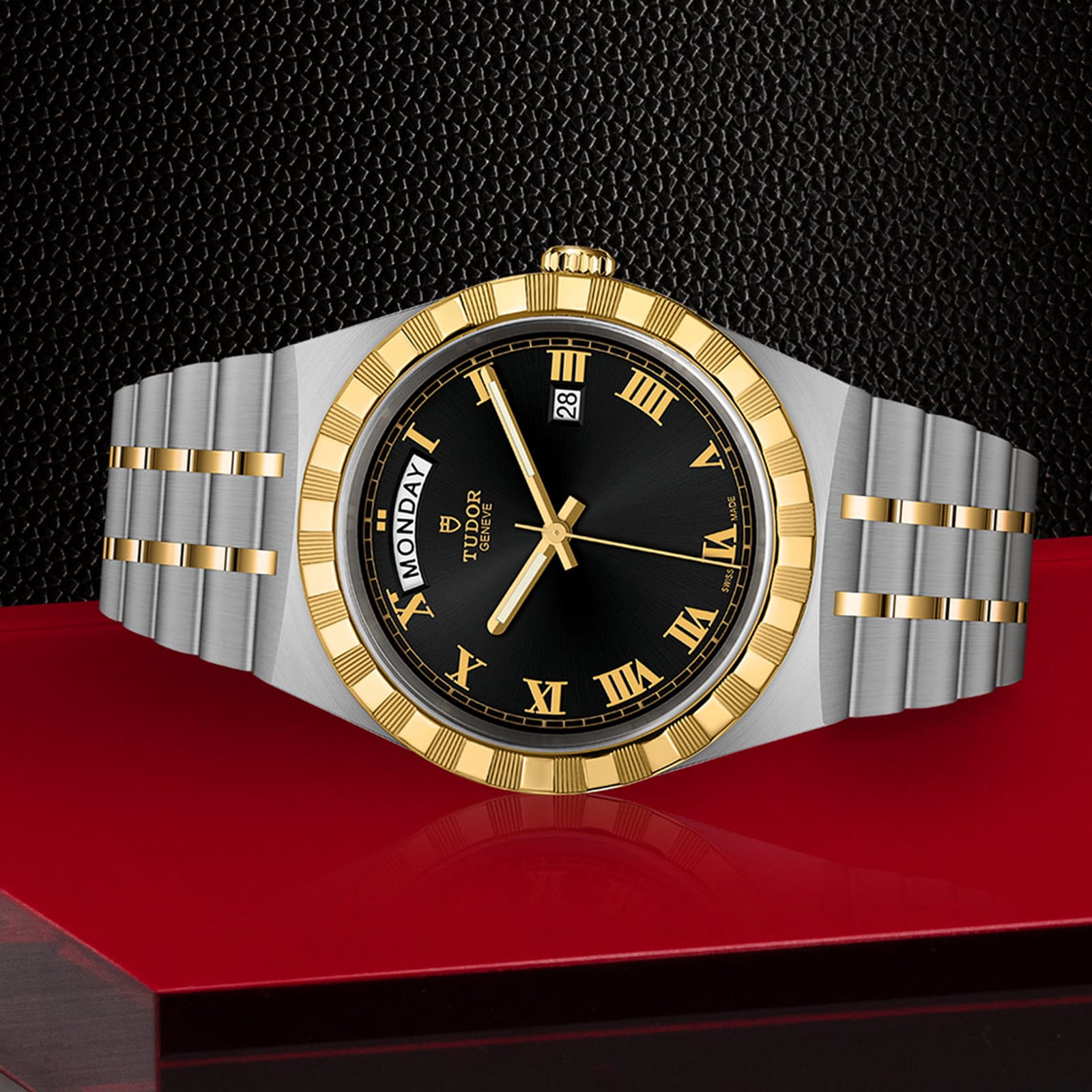 Tudor Royal M28603-0003 Automatic Watch - 41mm Black Dial | Steel & Gold - Image 3