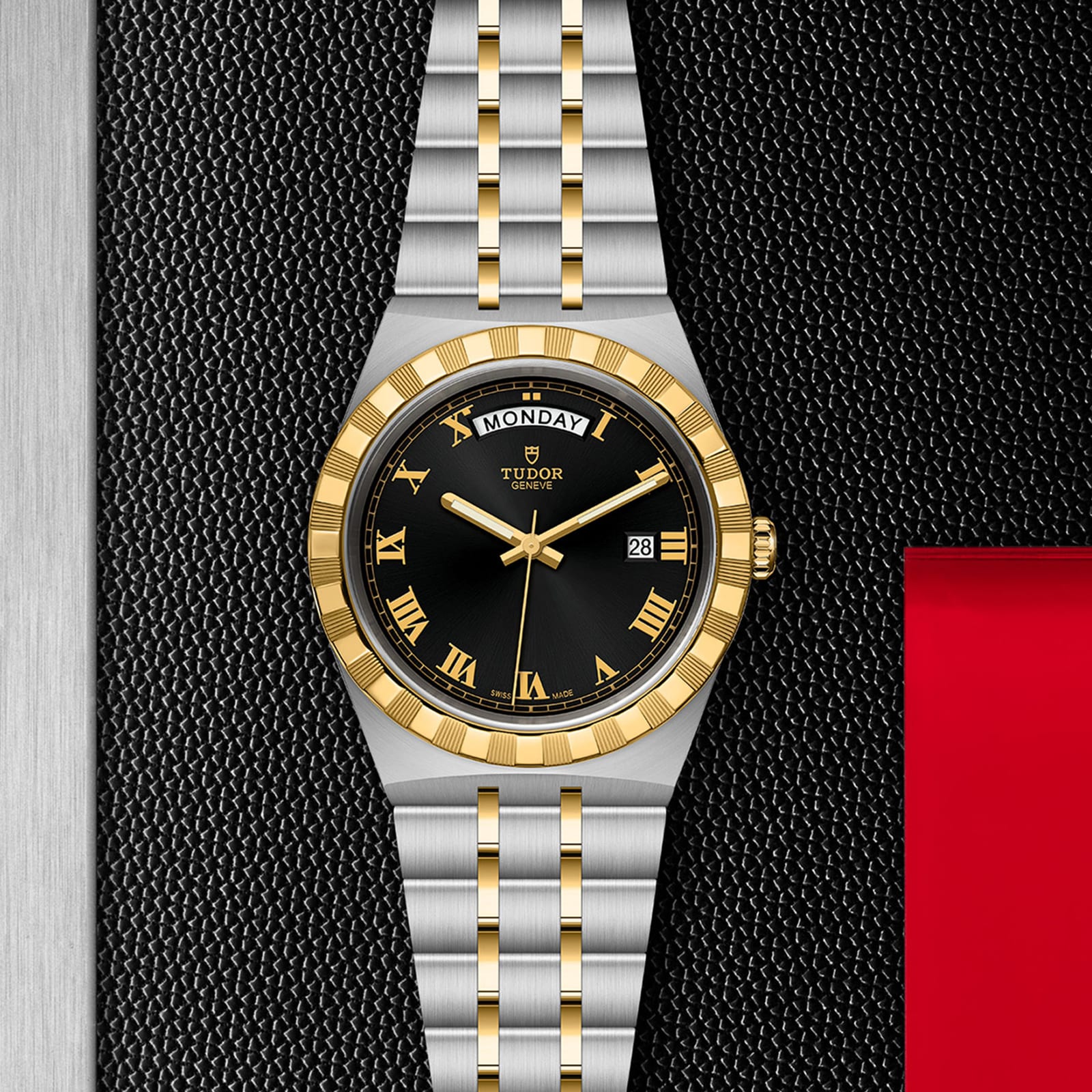 Tudor Royal M28603-0003 Automatic Watch - 41mm Black Dial | Steel & Gold - Image 4